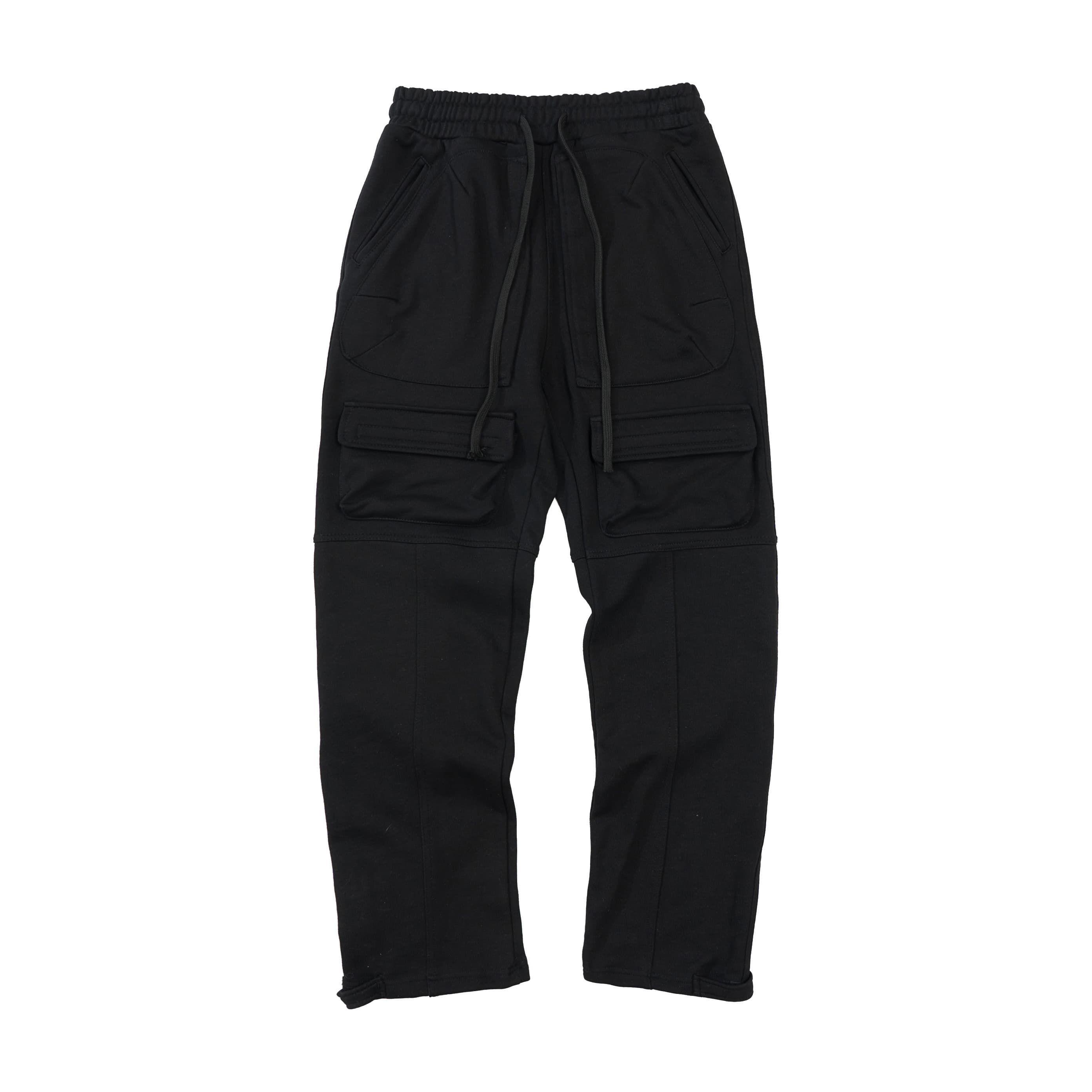 Unisex Black Techwear Cargo Joggers - Grailz Street Style