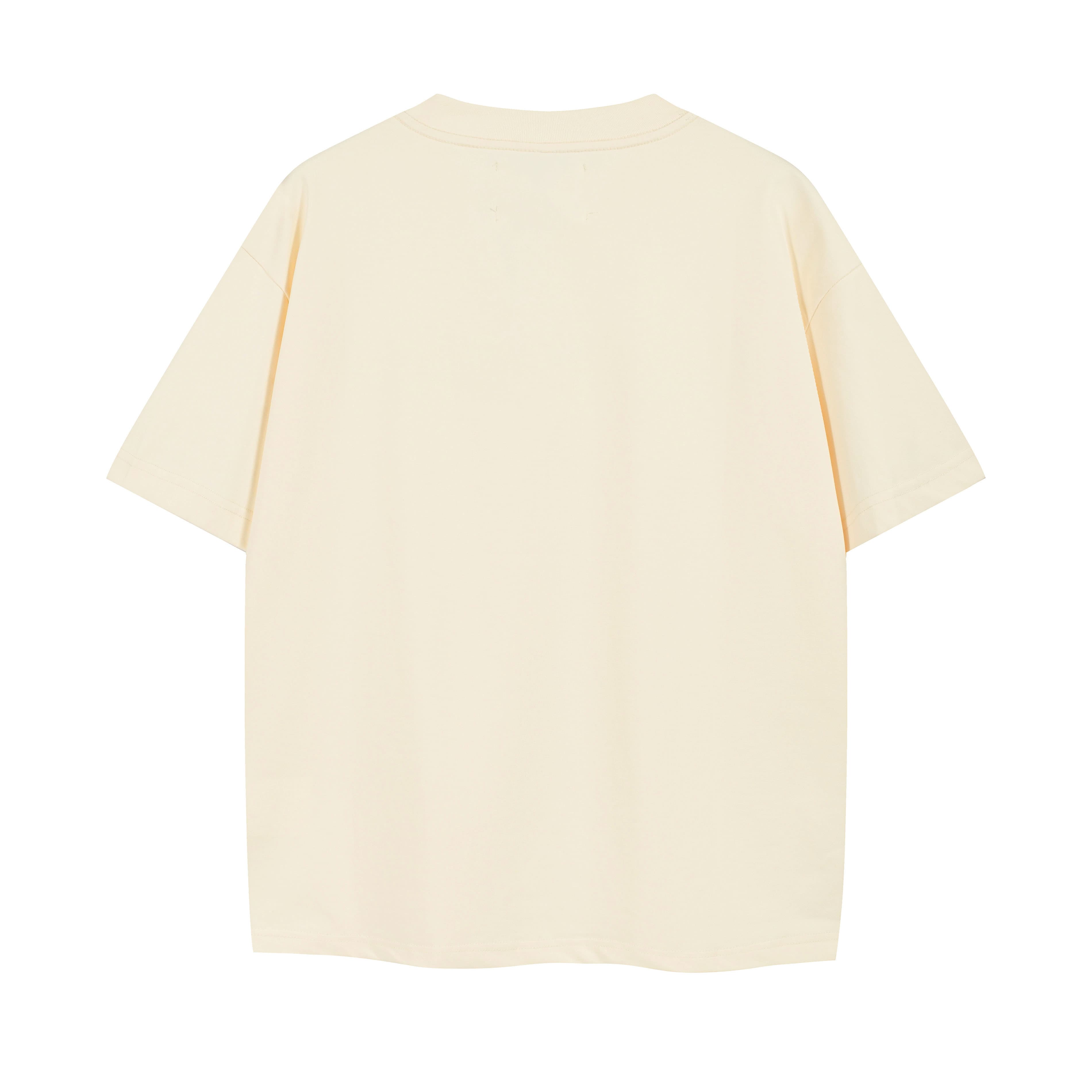 Jil Sander Ecru Oversized Logo T-Shirt - Black Print