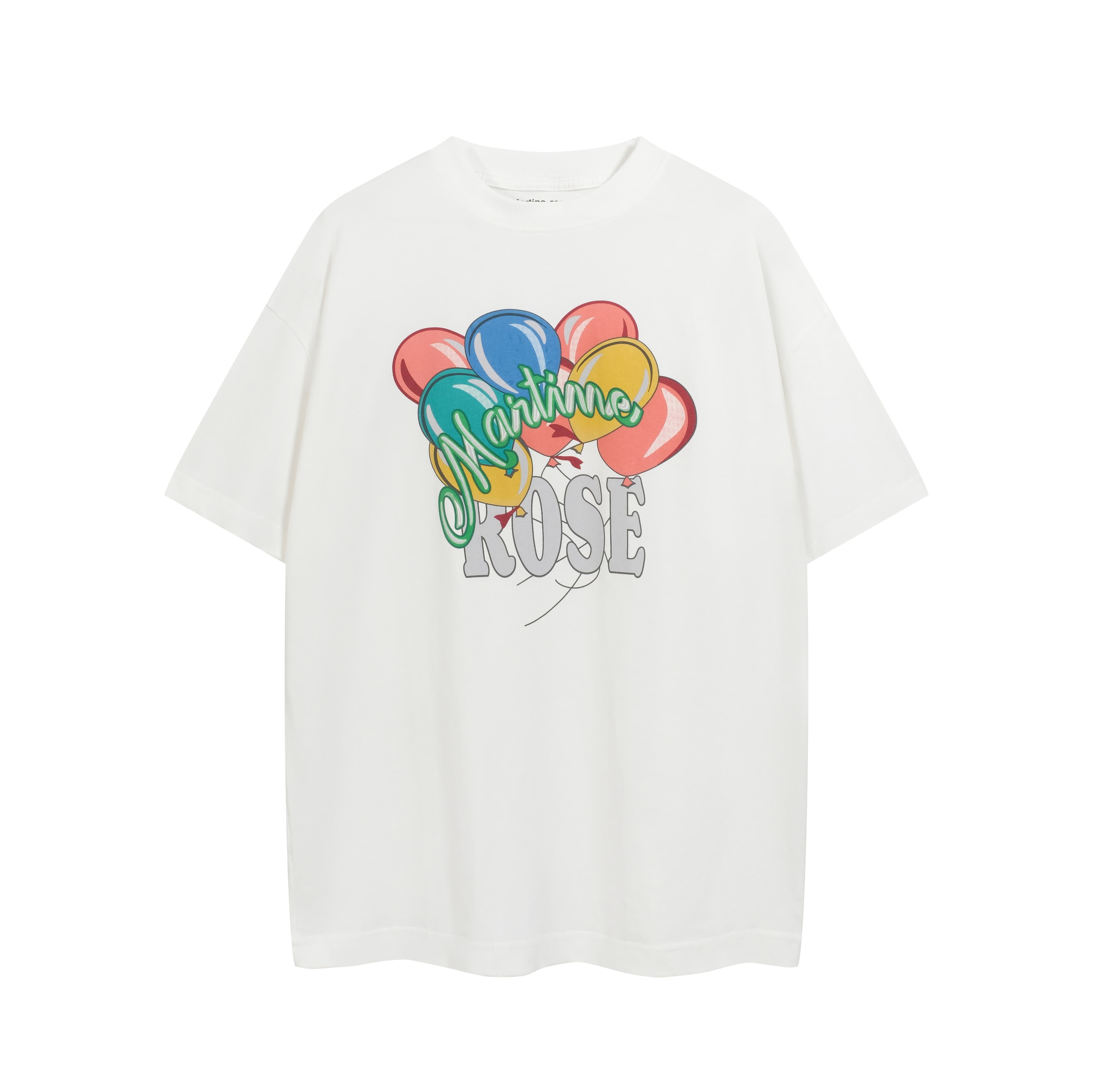 Martine Rose White Oversized Balloon Graphic T-Shirt