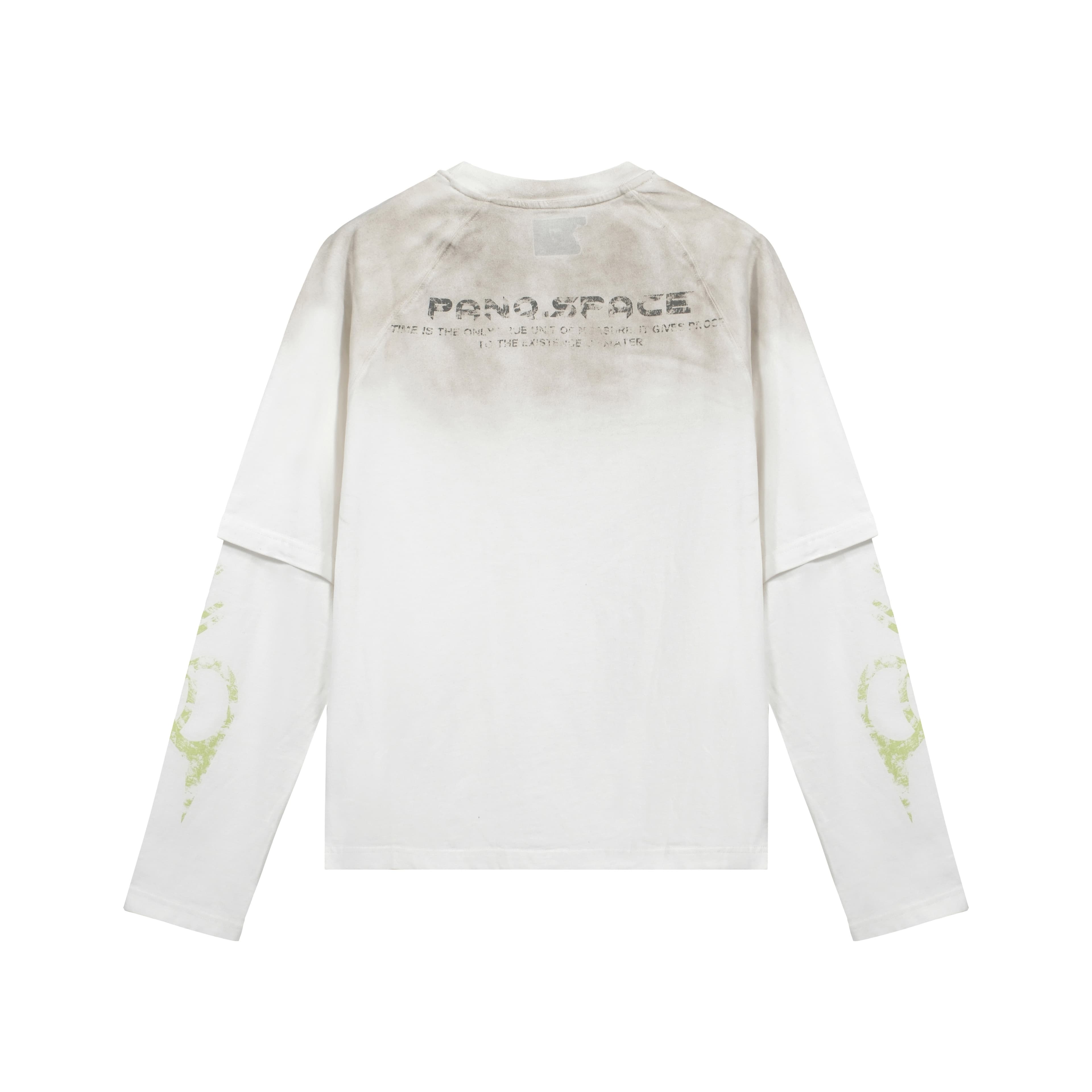 PanQ Layered Long-Sleeve T-Shirt - Distorted Graphic