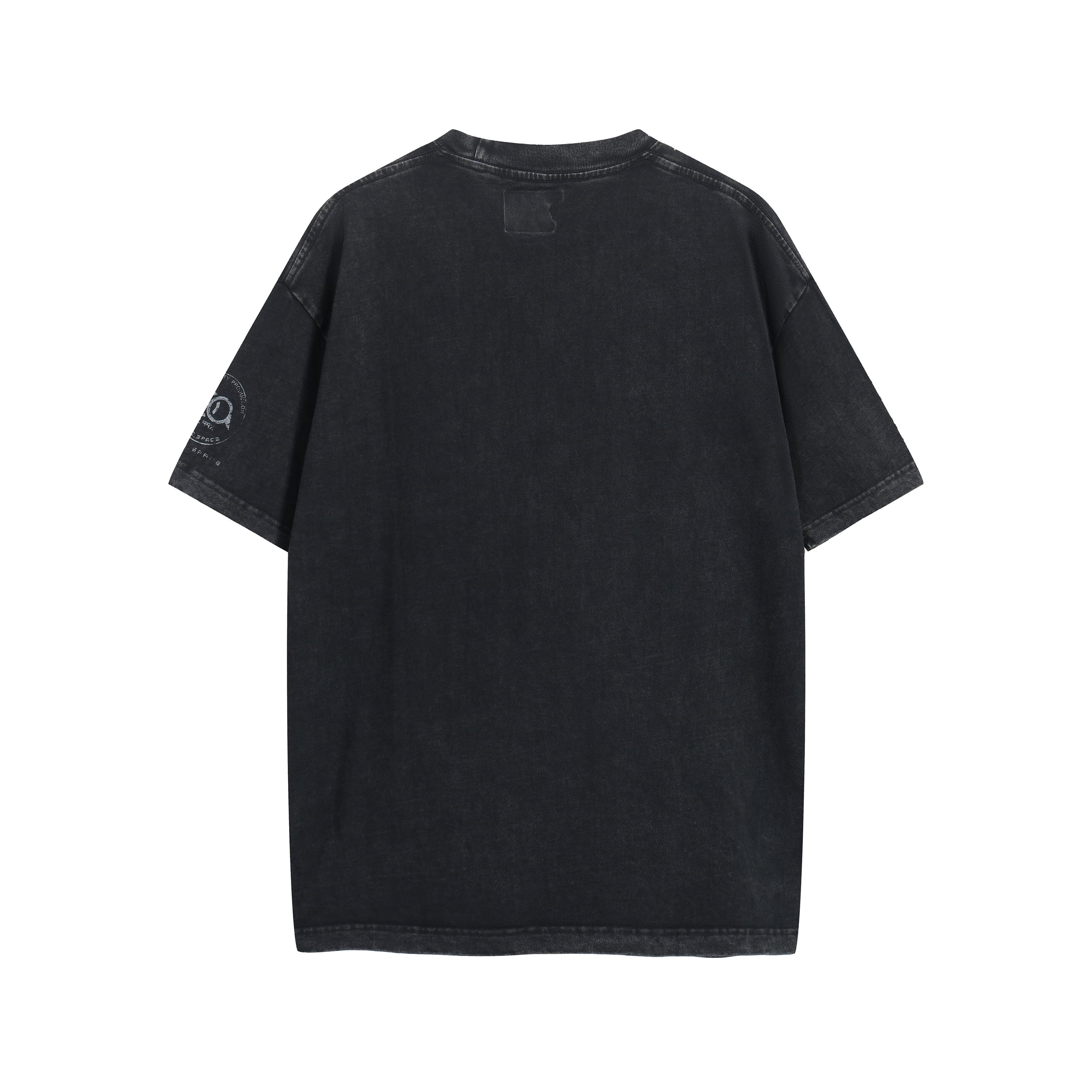 PanQ Oversized 'Relativity' Vintage Black Graphic Tee