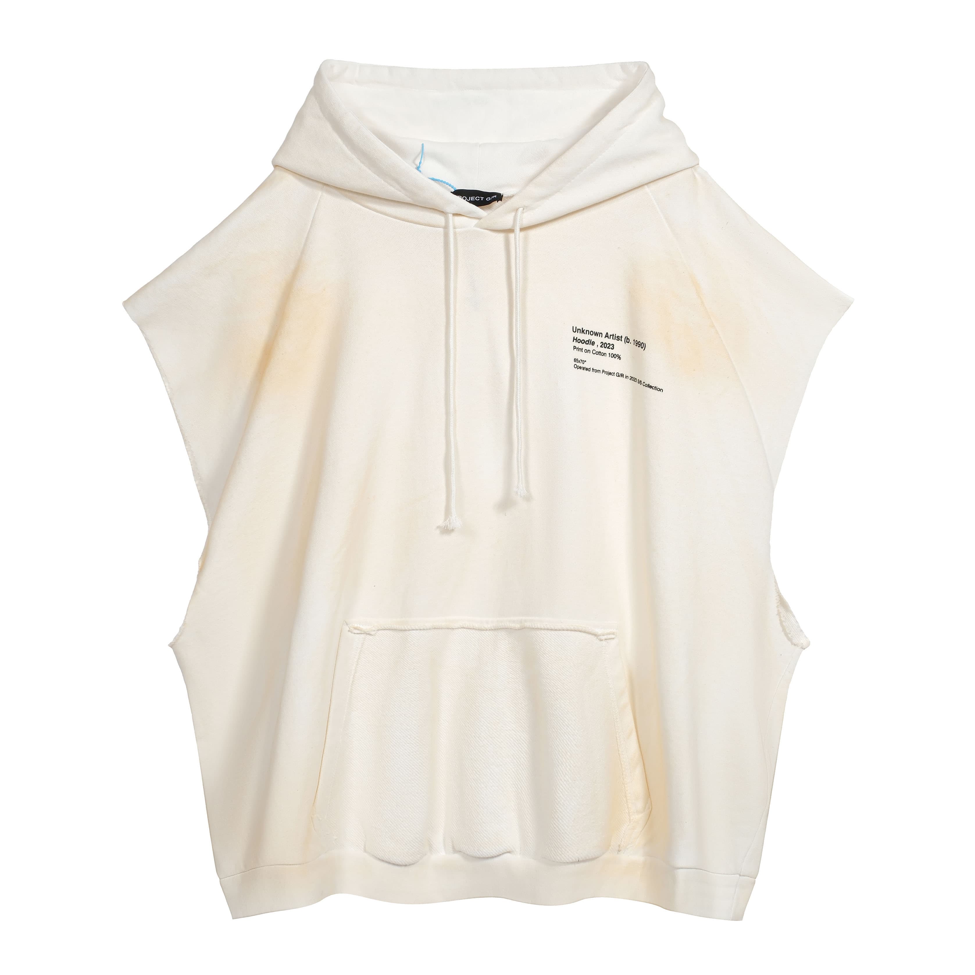 PROJECT G/R Sleeveless Washed Hoodie Unknown Artist