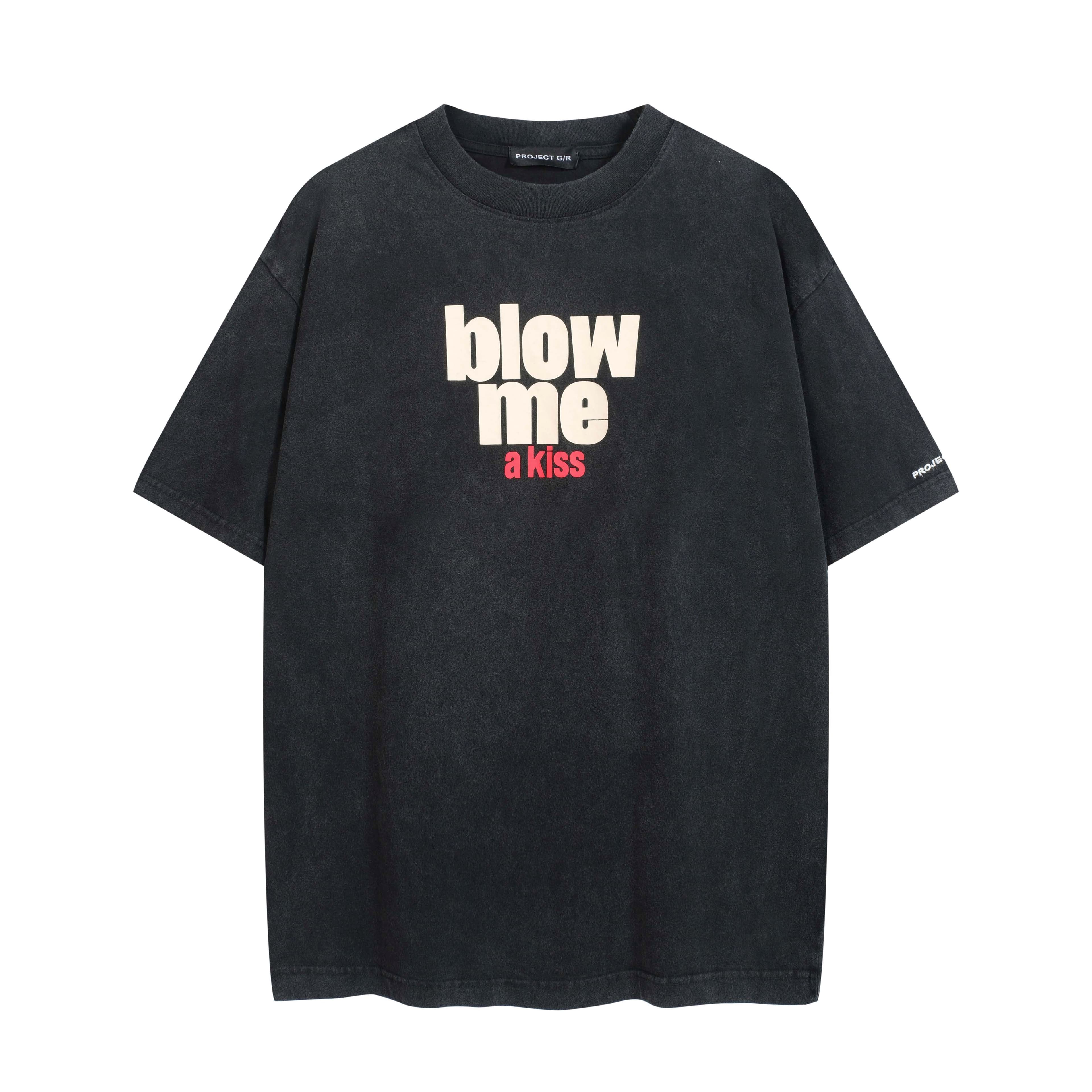 PROJECT G/R Blow Me A Kiss Washed Oversized Graphic T-Shirt