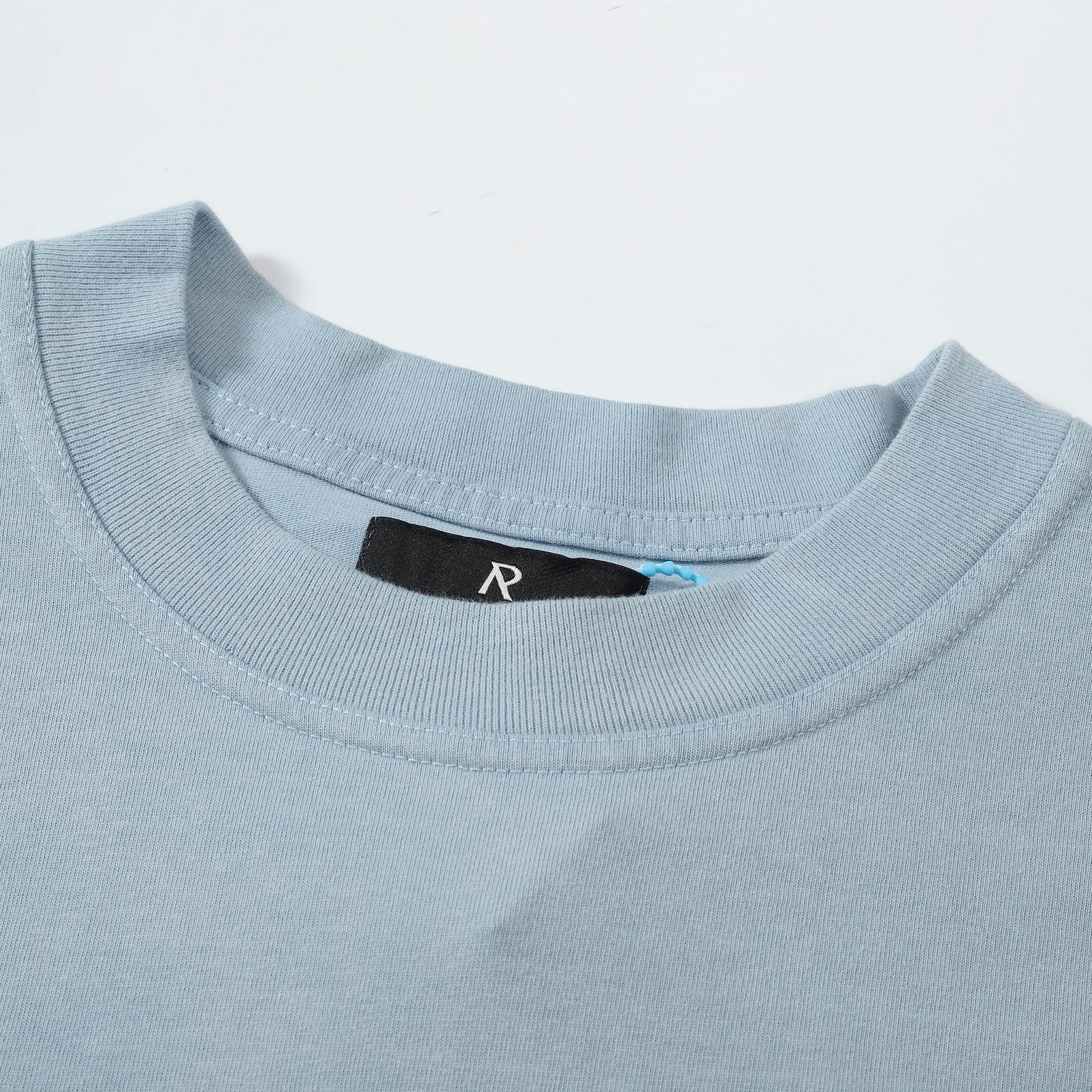 Represent Patron of the Club T-Shirt - Washed Blue Oversized