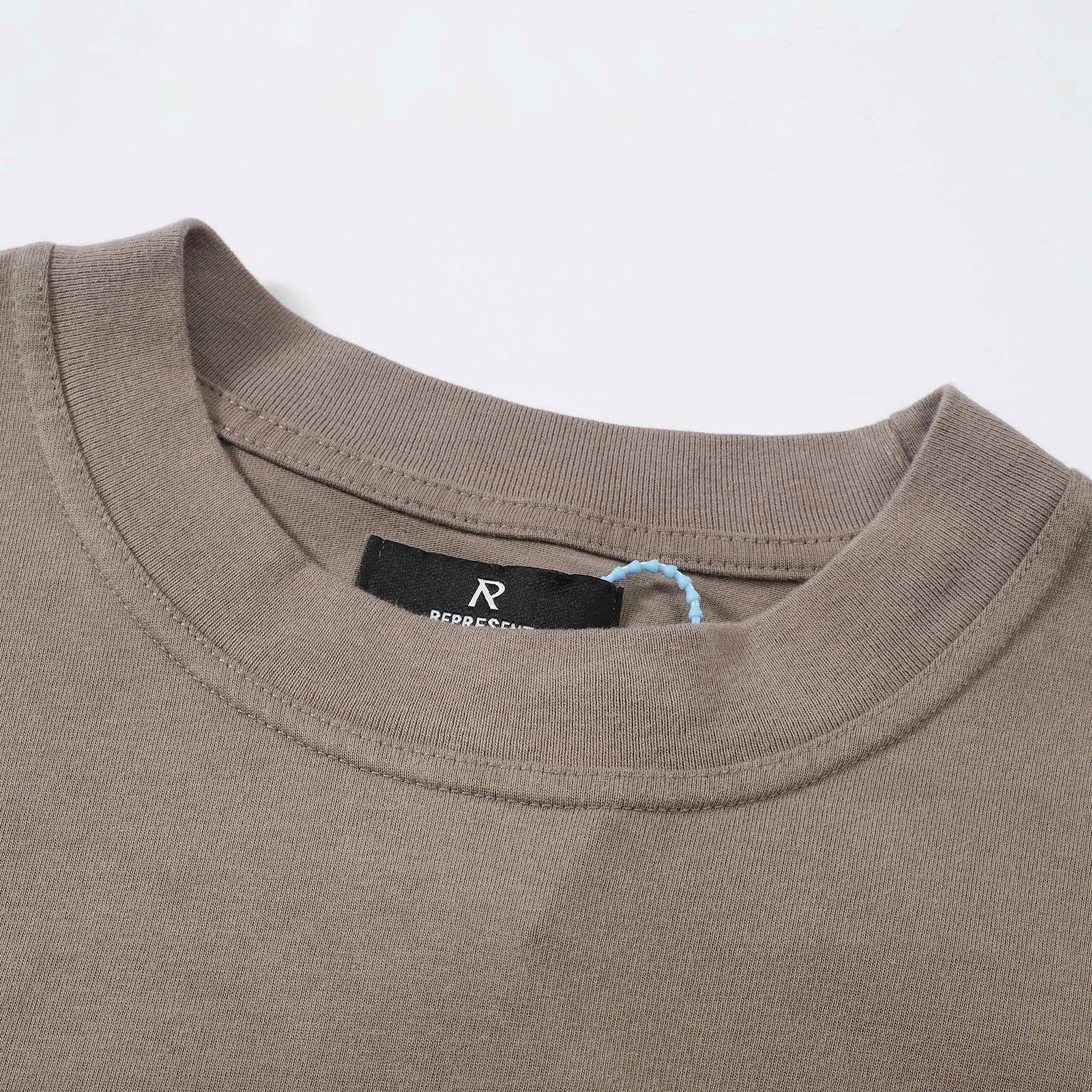 Represent Patron of the Club T-Shirt - Washed Taupe Oversized