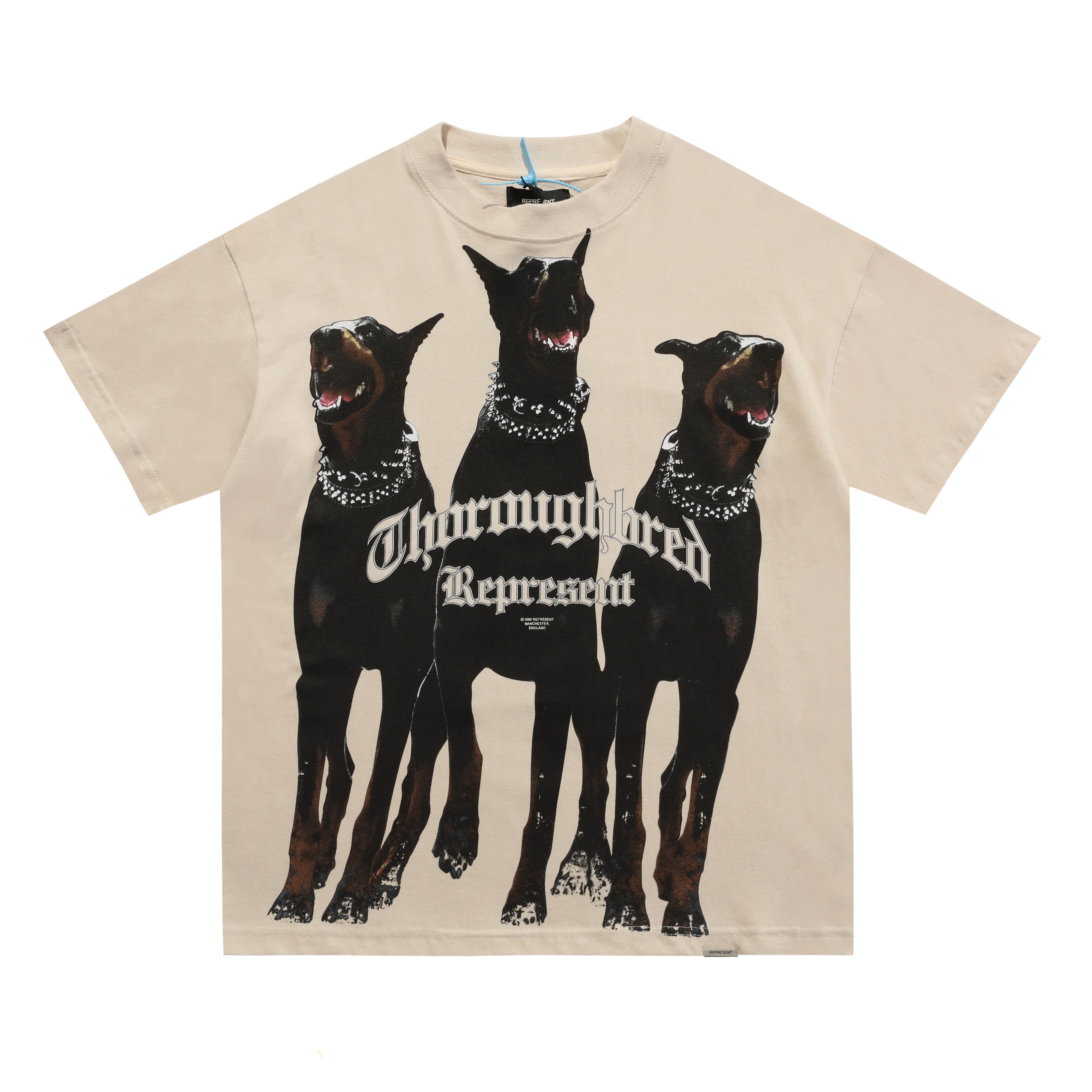 Represent Thoroughbred Doberman T-Shirt - Washed Beige