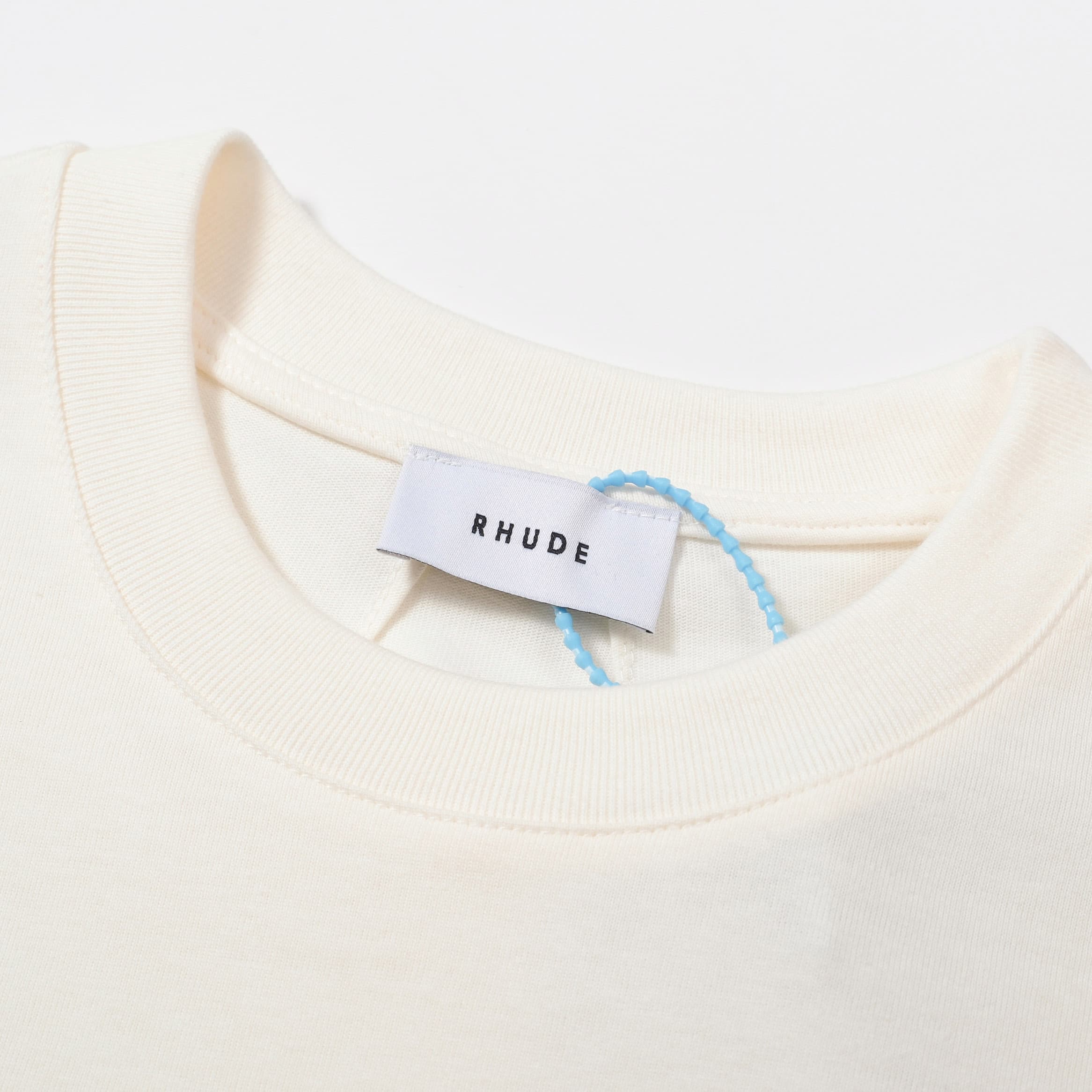Rhude Alma Mater Vintage White Collegiate Graphic T-Shirt