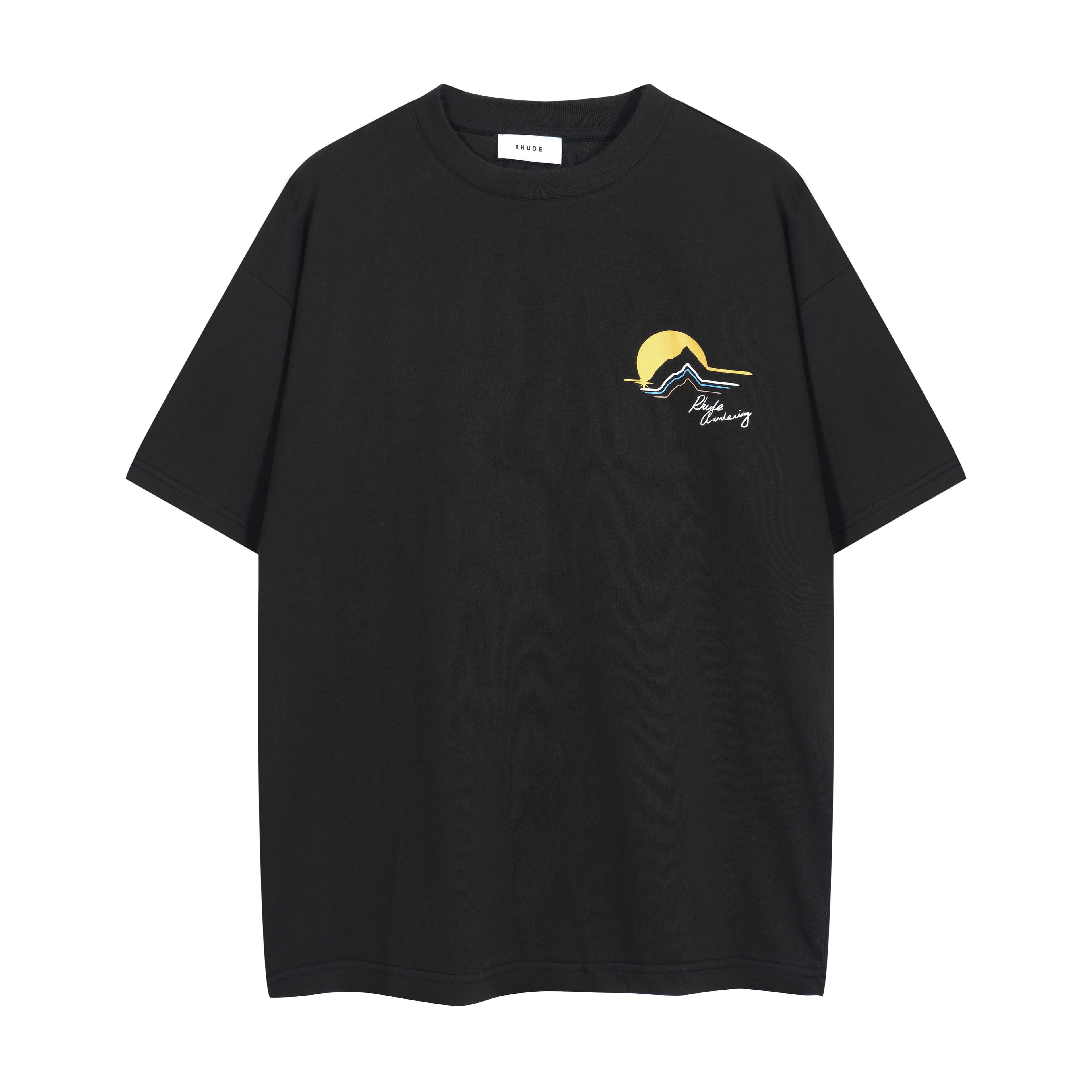 Rhude 'Awakening' Vintage Black Mountain Graphic T-Shirt