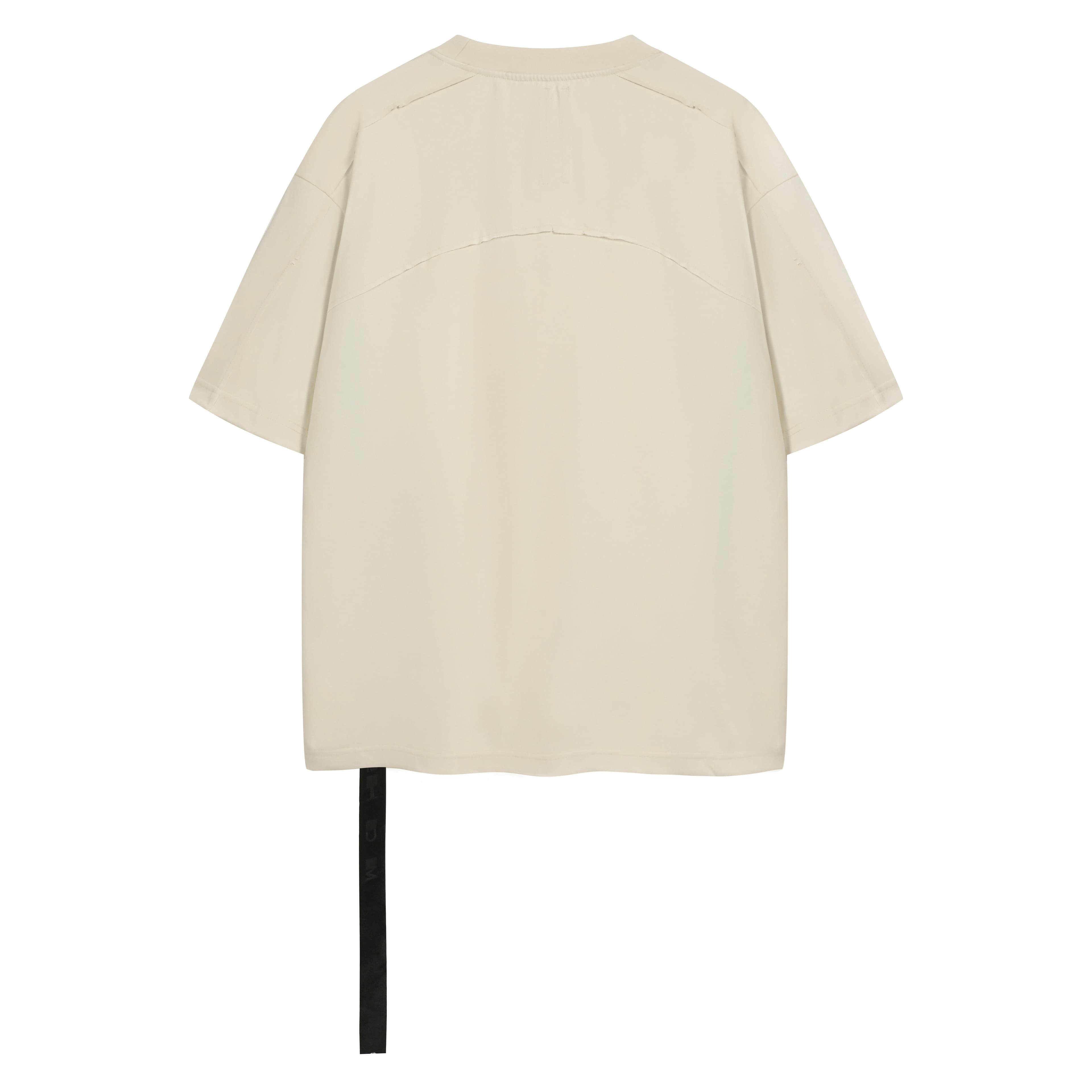 Rick Owens Oyster Seam Detail T-Shirt w/ Contrasting Strap