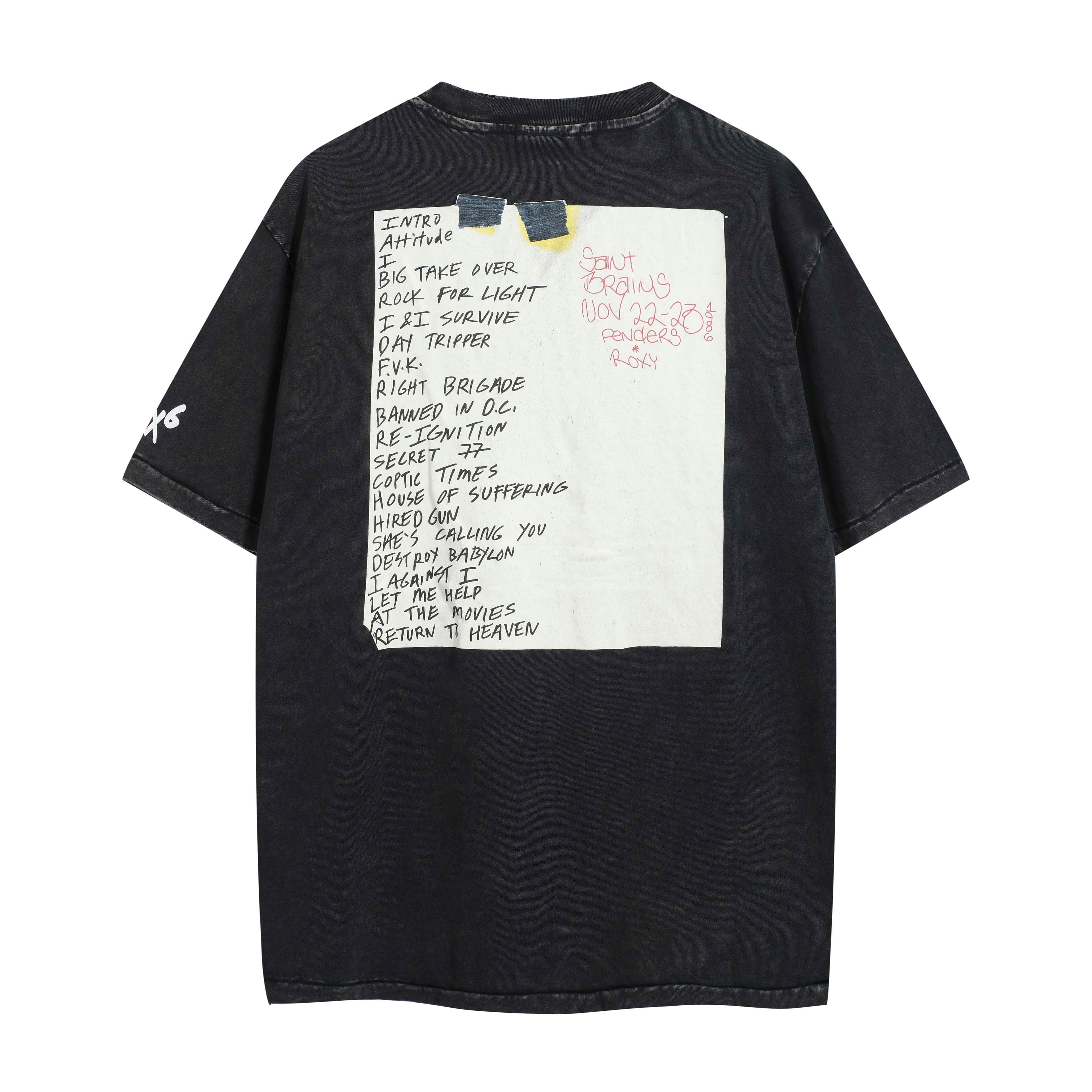 SAINT Mxxxxxx x Black Dots RIGHT BRIGADE Distressed T-Shirt