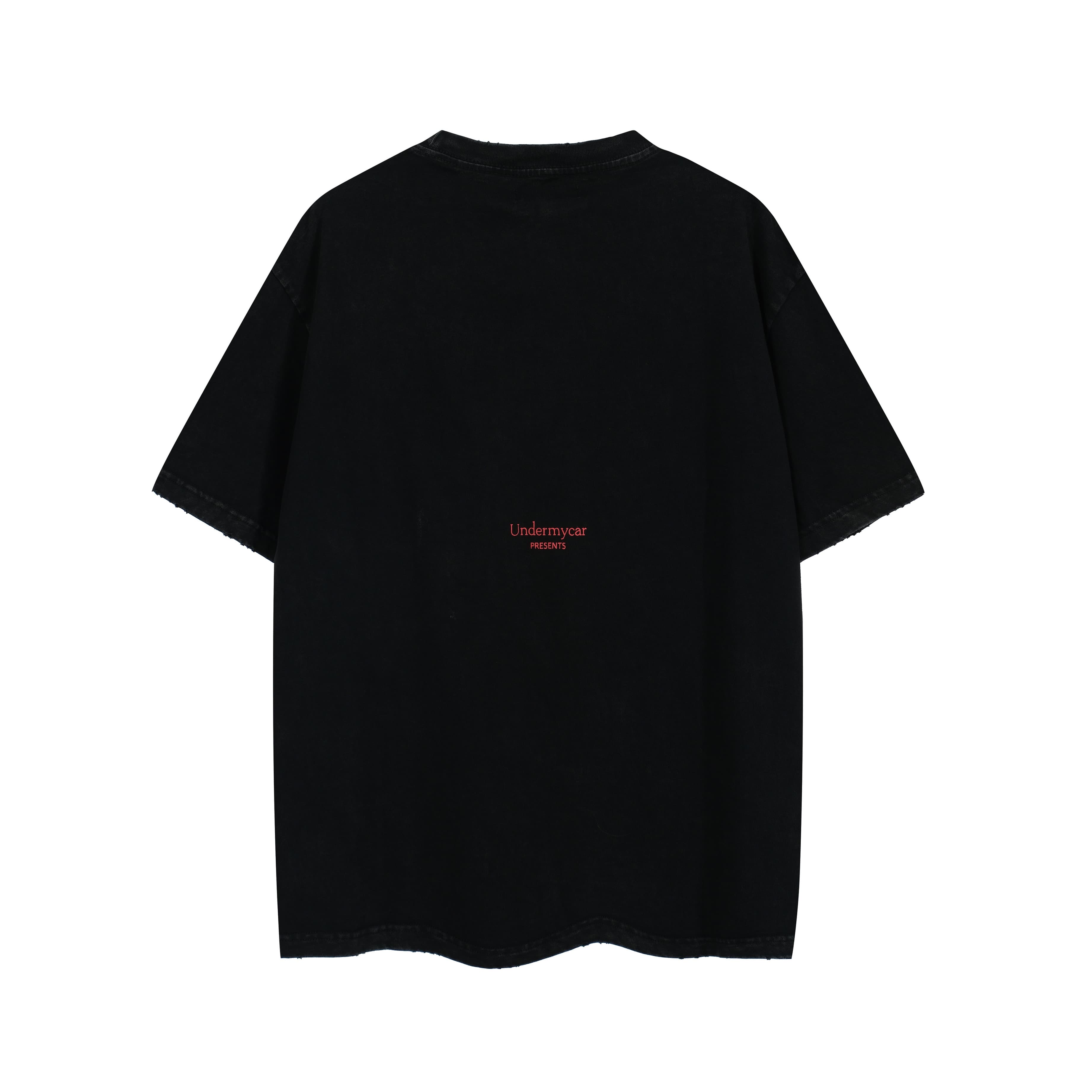 'TEXAS TANGO' Double-Face Washed Black Graphic Tee