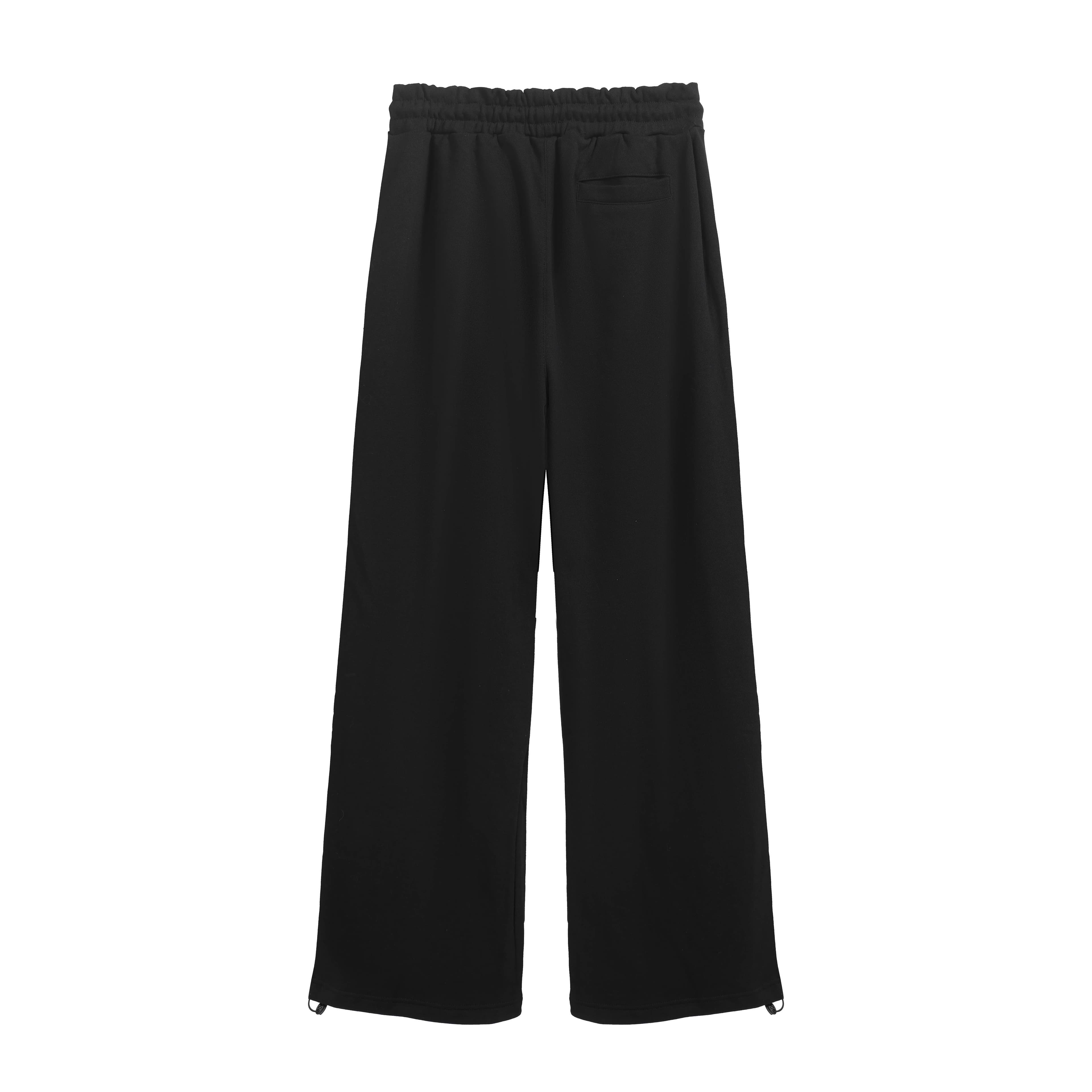Undercoverism Black Wide-Leg Ruched Drawstring Trousers
