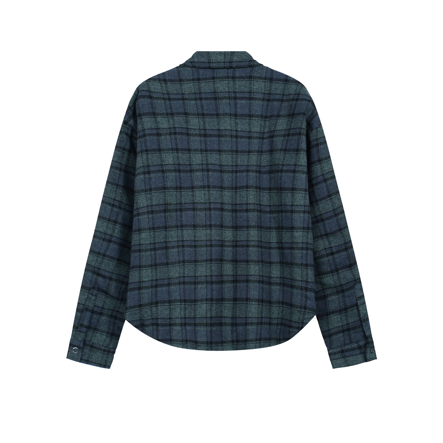 vujade-flannel-overshirt-blue-green-plaid-button-up-unisex