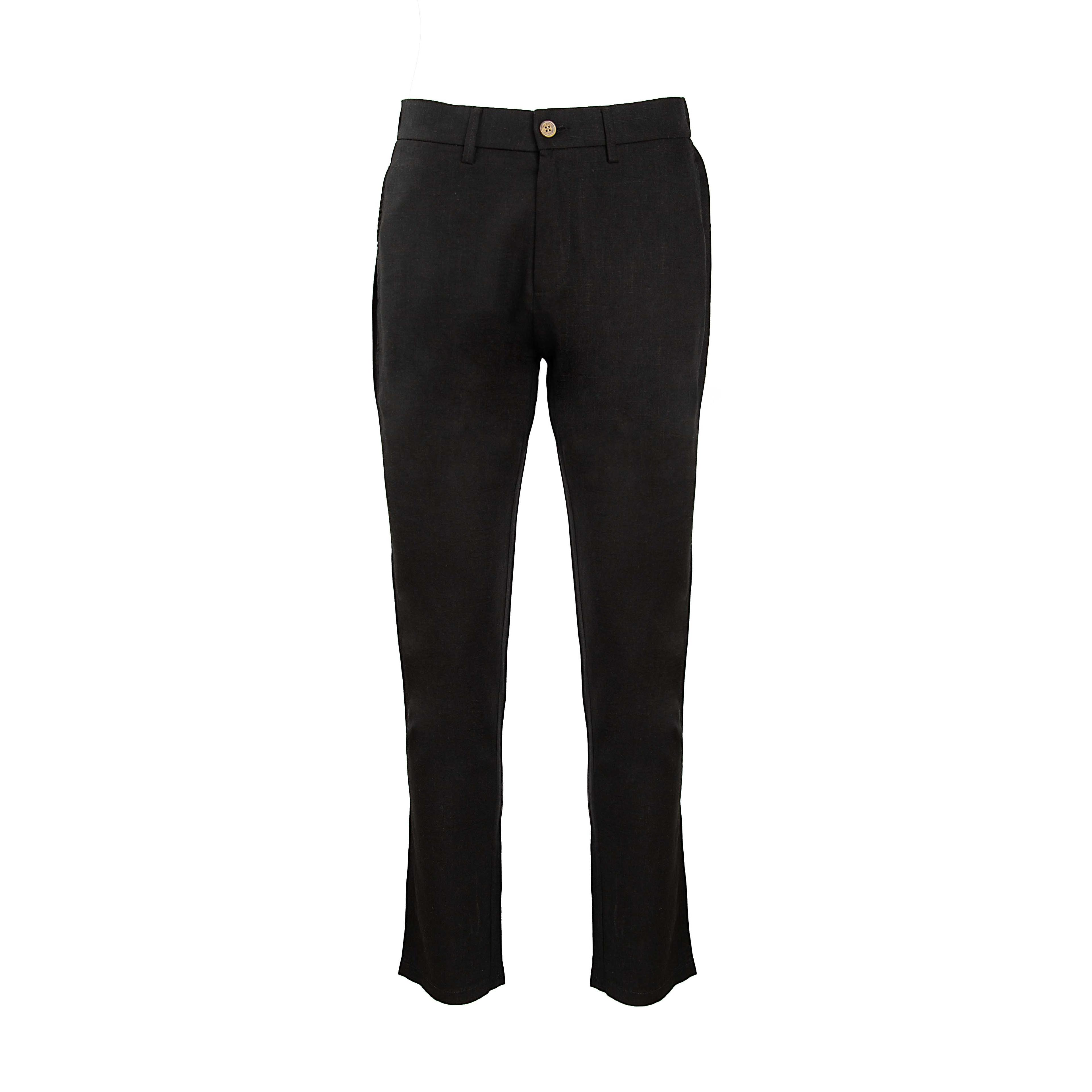 Agu & Sons Men's Tailored Linen Trousers - Natural Sand