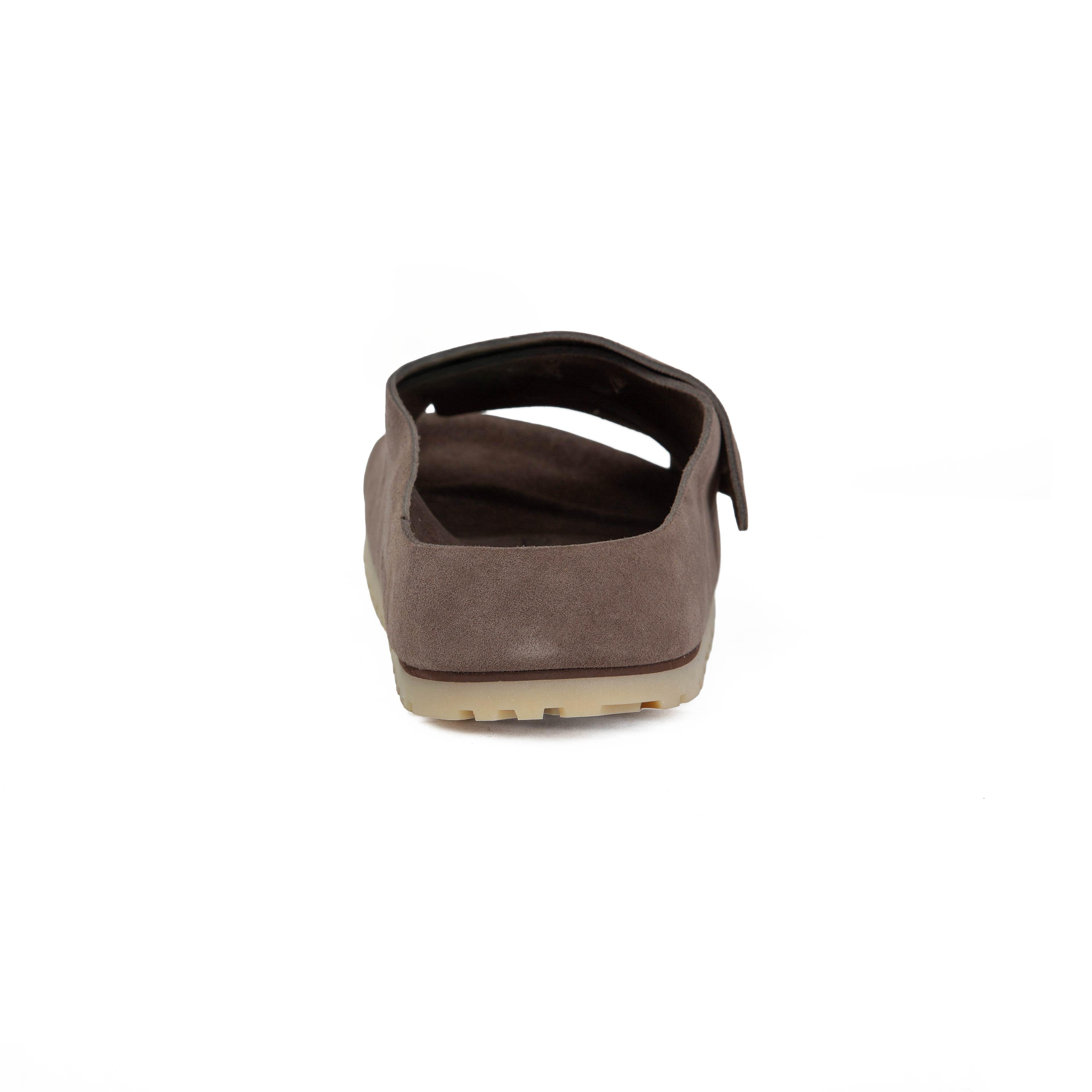 Shop the Fear of God x Birkenstock Los Feliz in Taupe.