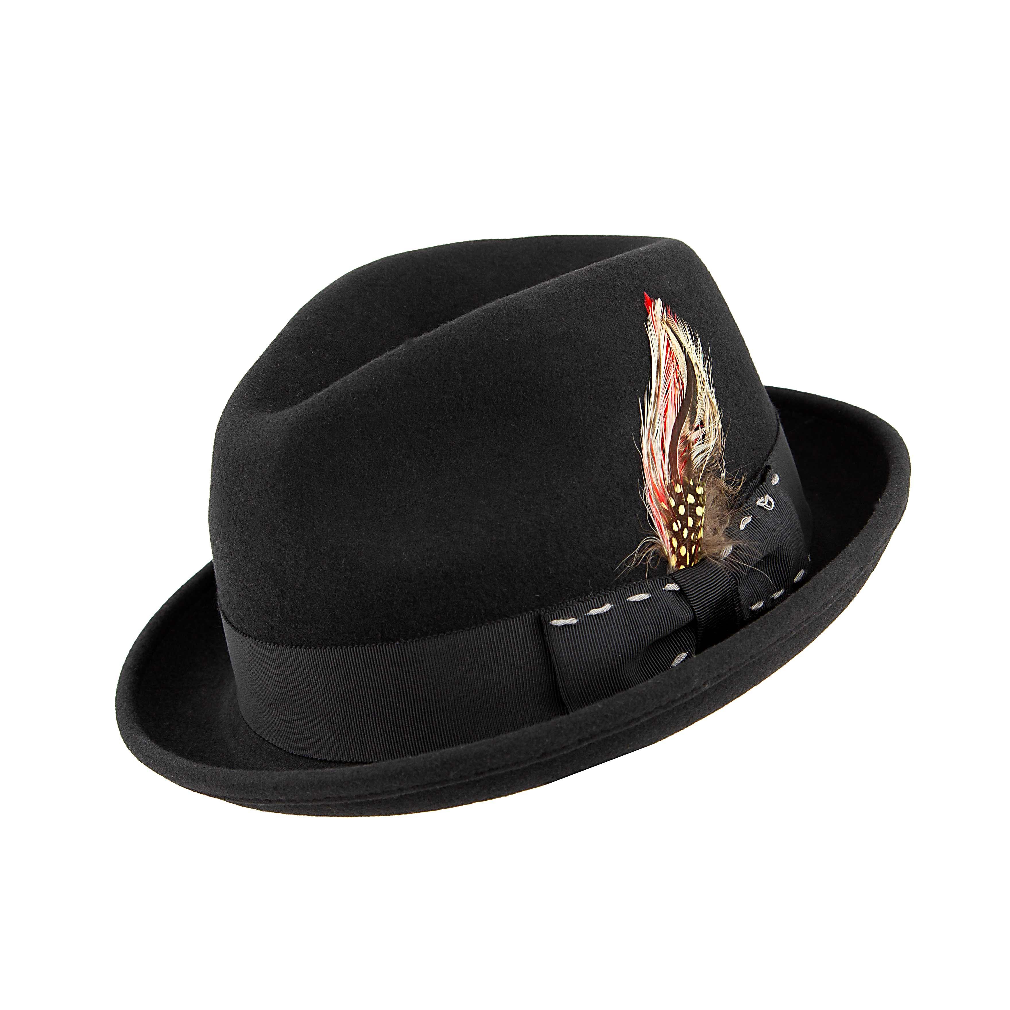 Elevate your style with our Black Wool Trilby.