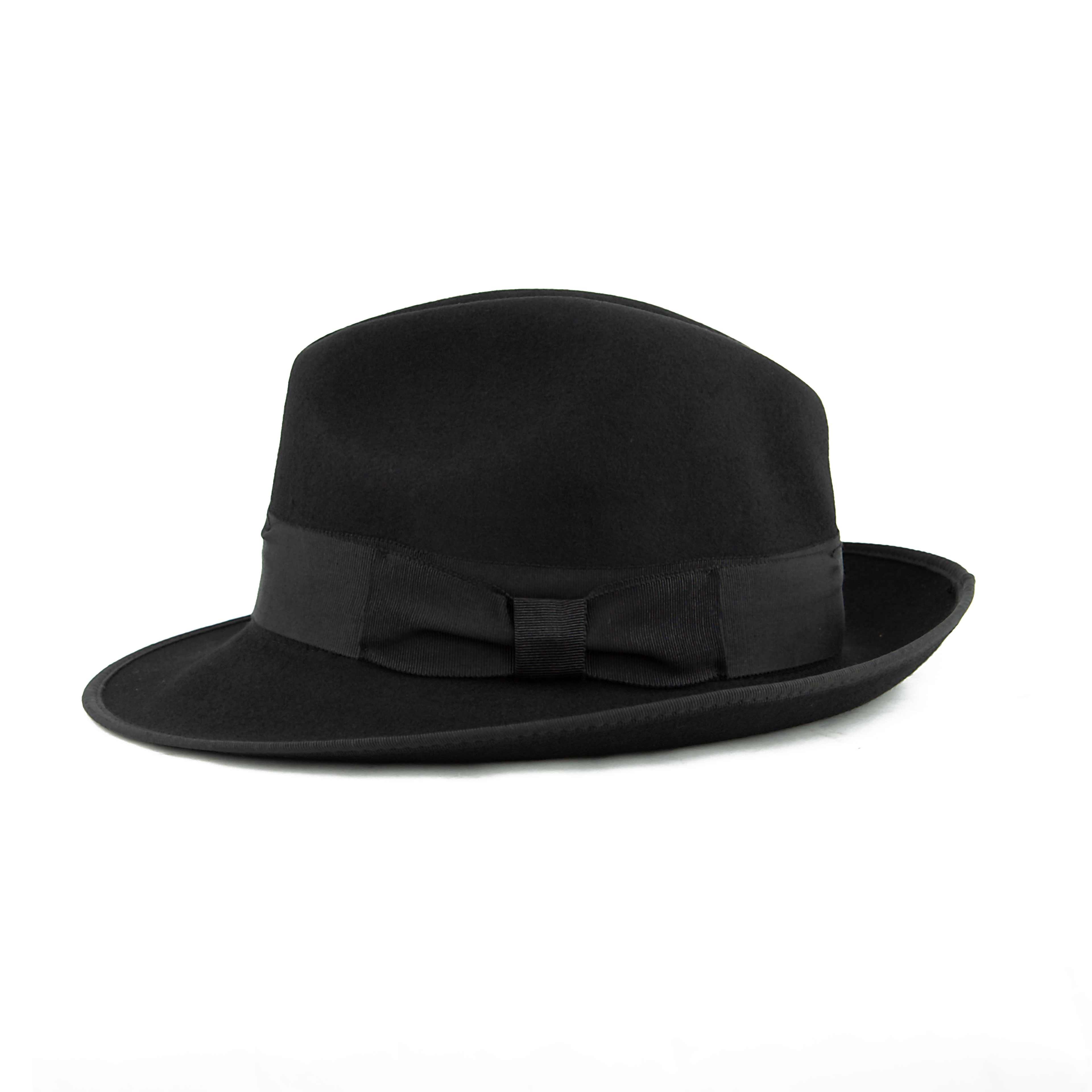 Buy Classic Black Felt Fedora Hat | Janetshats Luxury