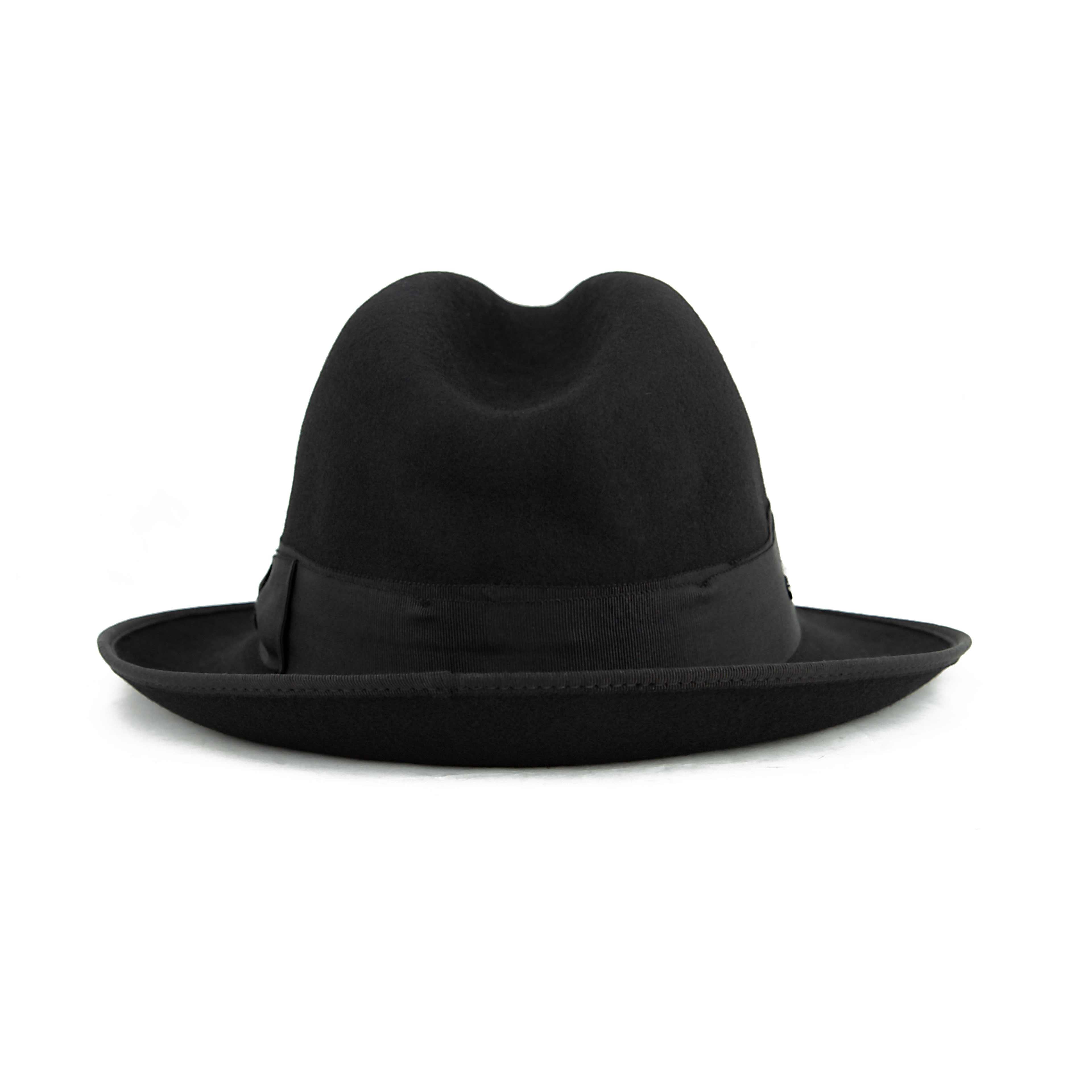 Buy Classic Black Felt Fedora Hat | Janetshats Luxury