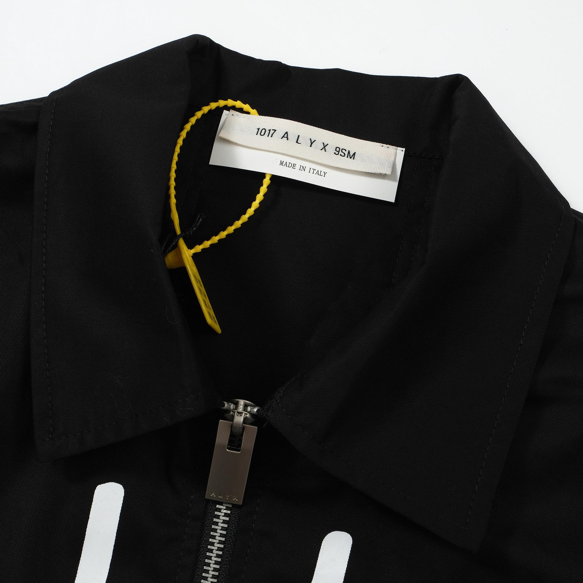 1017 ALYX 9SM Black Graffiti Zip-Up Shirt - SS24