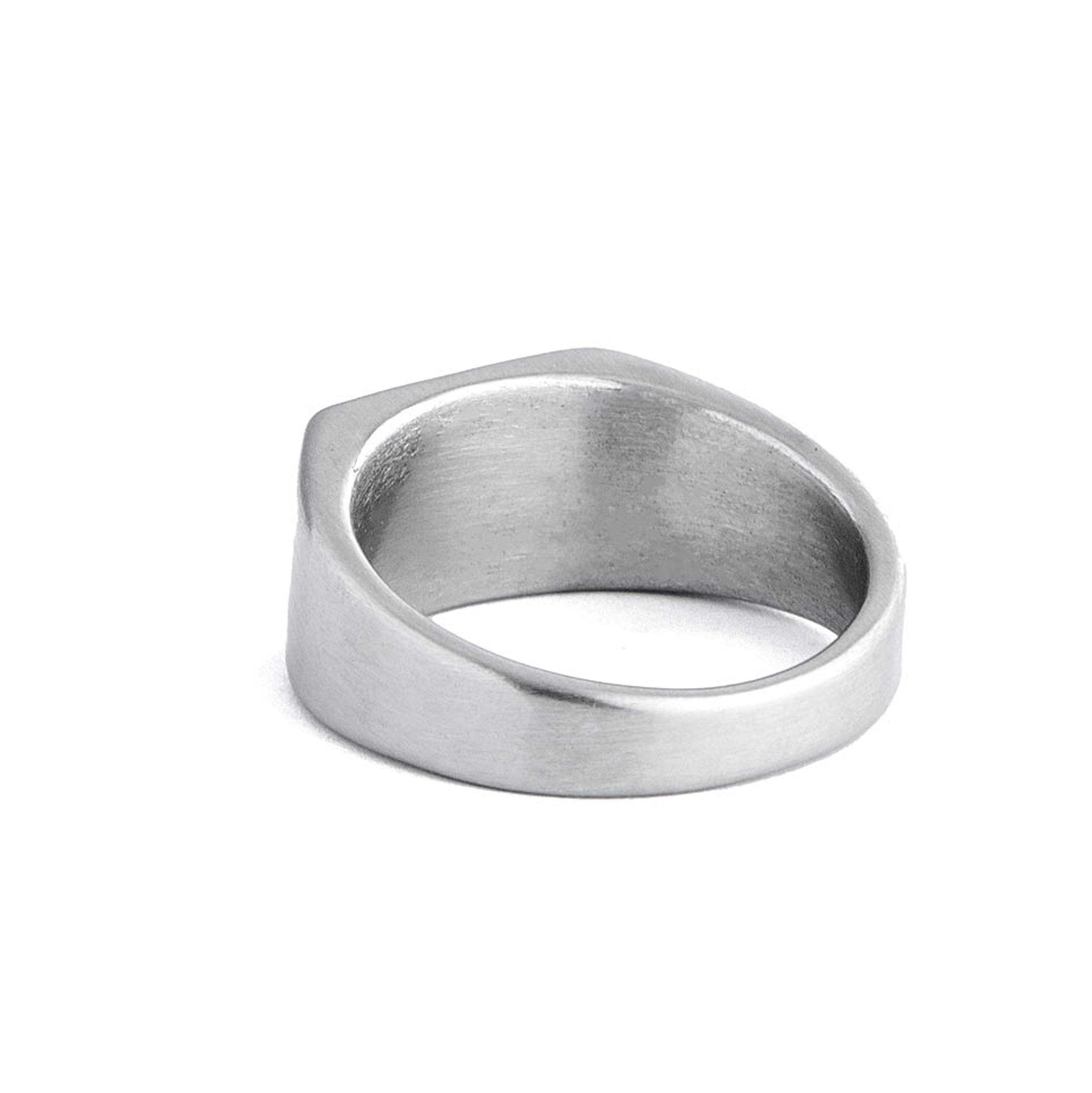 Matte Stainless Steel Signet Ring
