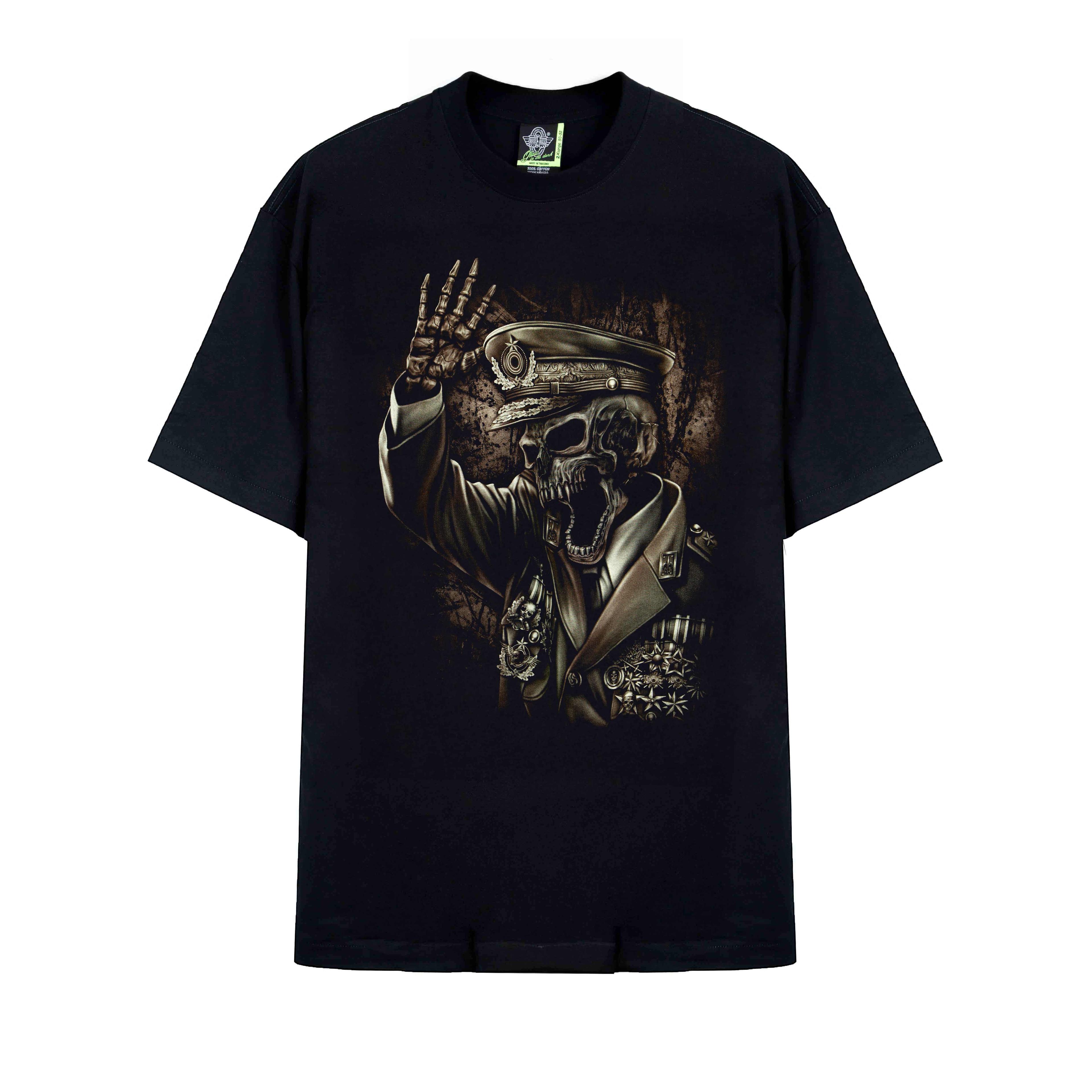 Rock Eagle Skeleton General T-Shirt, 11606- Black