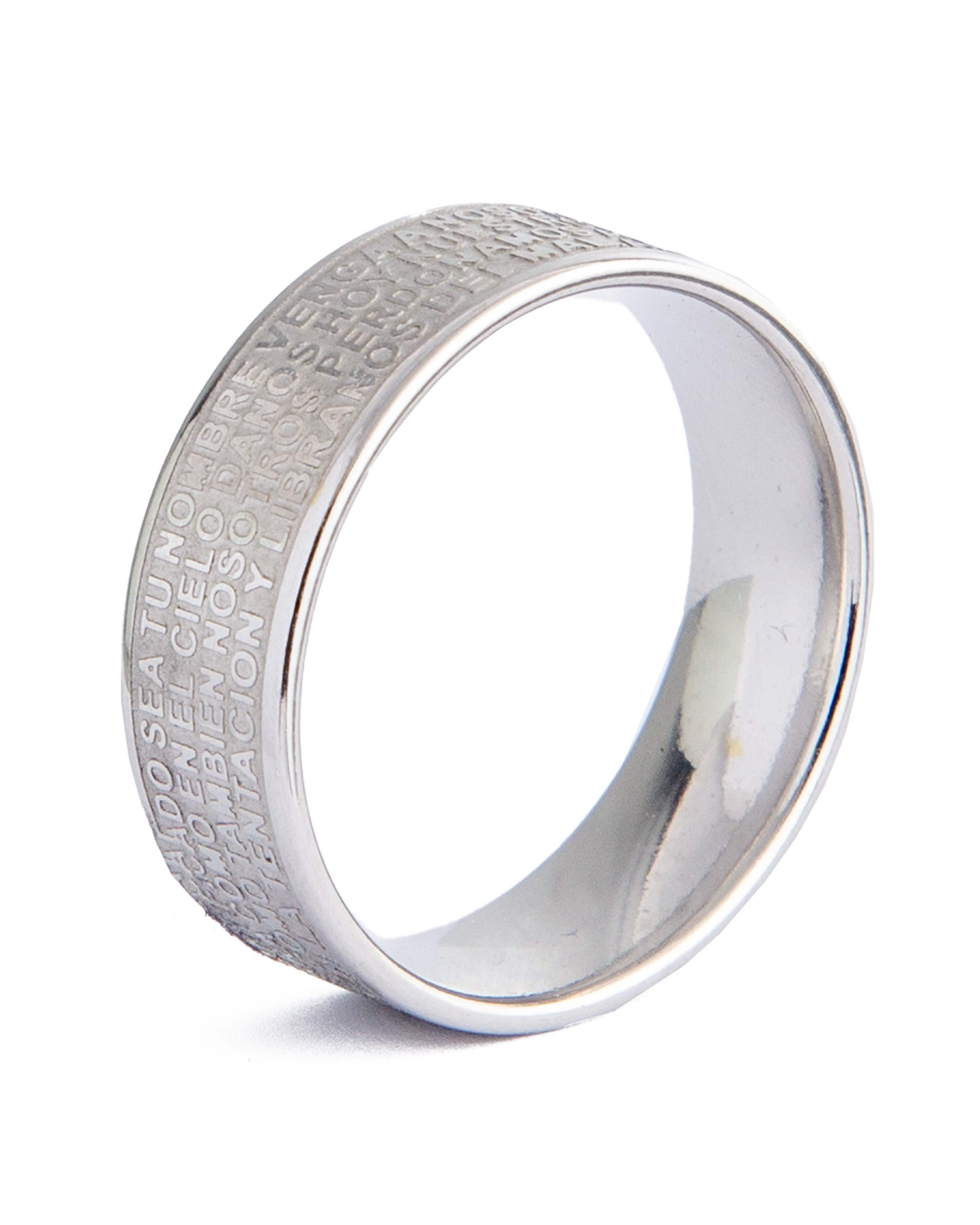Engraved Prayer Ring, 11575- Silver