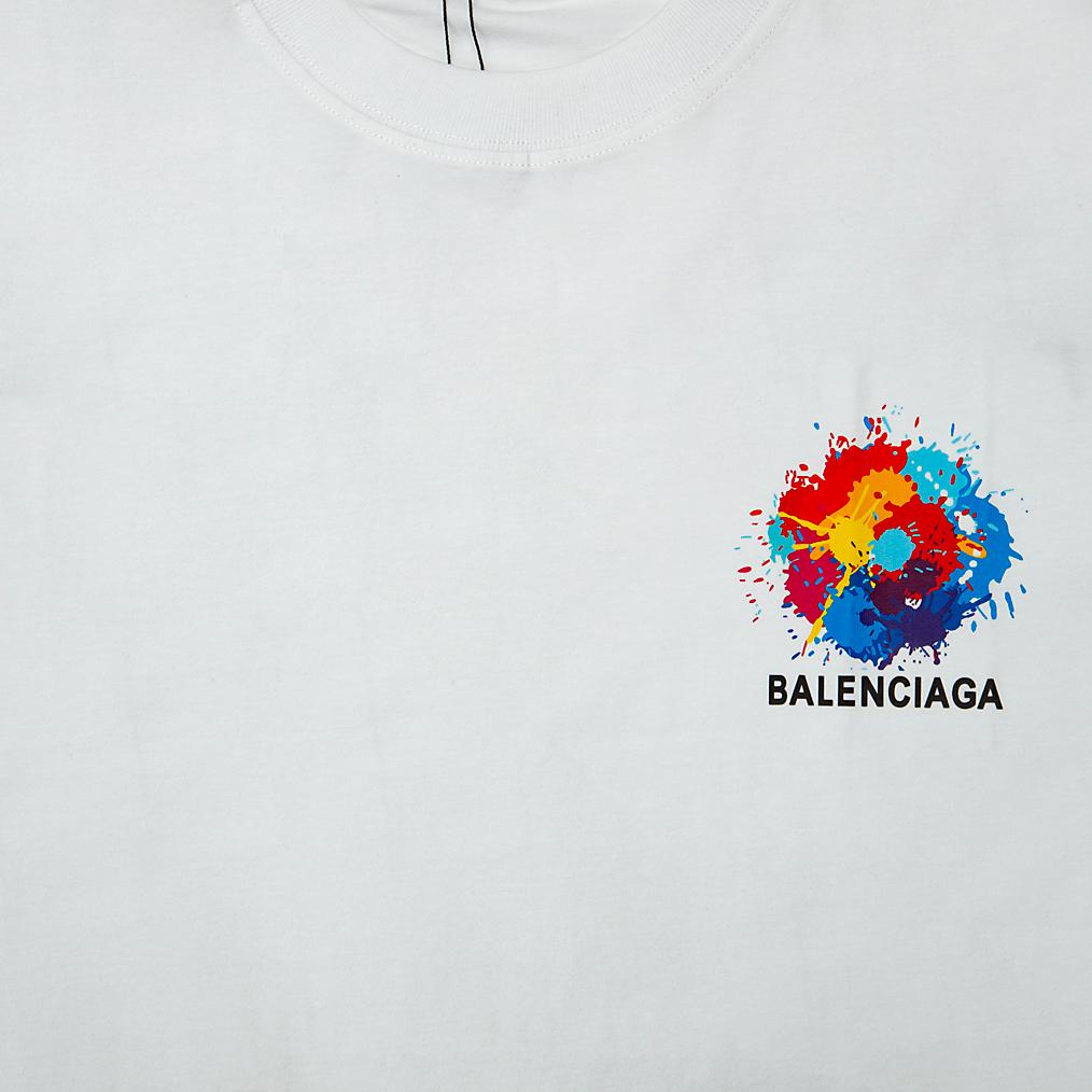 This is a premium cotton jersey t-shirt from the luxury fashion house Balenciaga.