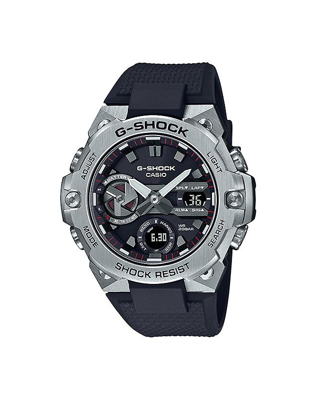 G-Shock GST B400 Wrist  Watch, 10970-Silver Face  & Black Band