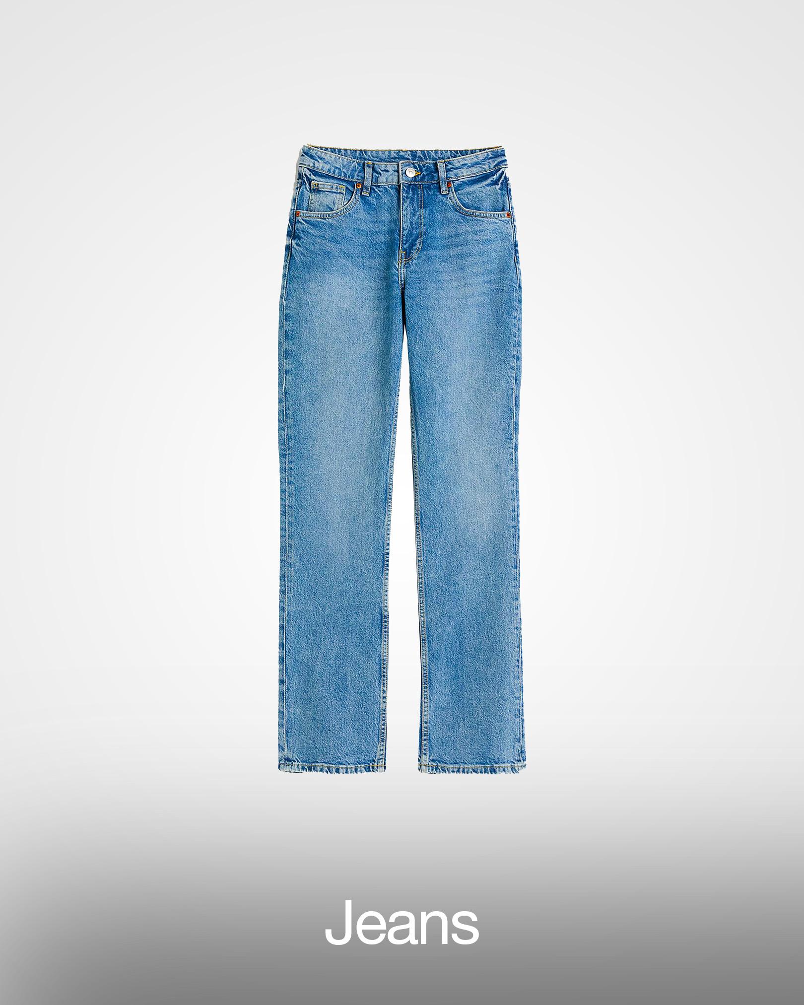 A versatile collection of jeans featuring various styles, fits, and washes, including skinny, straight-leg, relaxed, and high-waisted designs for men.