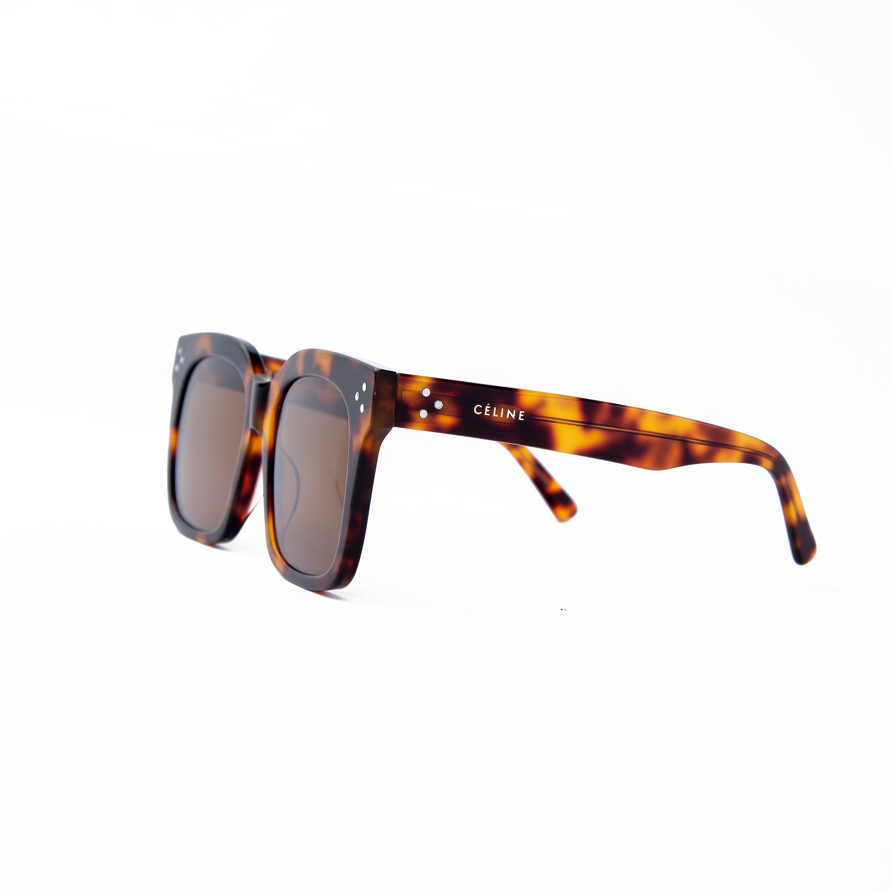 Celine Edge Sunglasses - Tortoiseshell, UV Protection, Bold