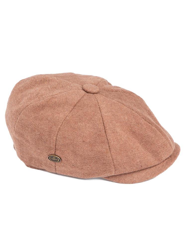 Brown men's flat Cap, Classic Hat, Unisex Wool Blend Cabbie Hat