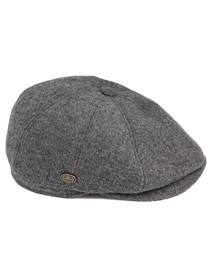 Classic Grey Wool Blend men's flat Cap