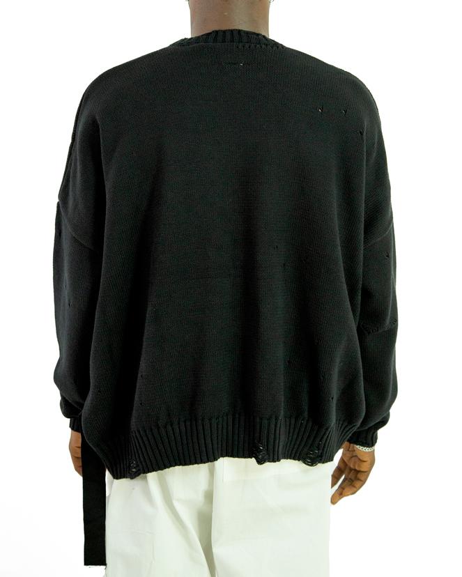 Rag & Bone Clarkson black oversized crewneck sweater