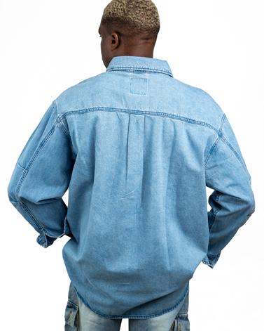 Levi's Men's Light Wash Denim Shirt, Long Sleeve, Casual Wear