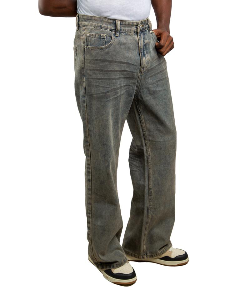 Wide-Leg Denim Jeans