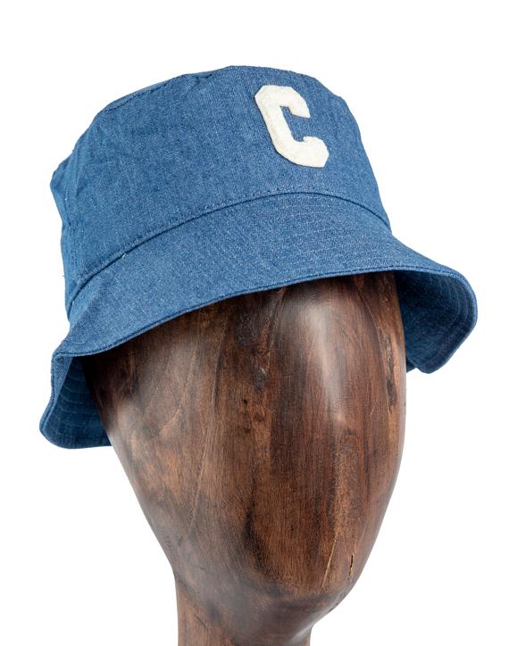 "C" Denim Bucket Hat, Light Blue Denim, Off-White "C" Patch, Unisex
