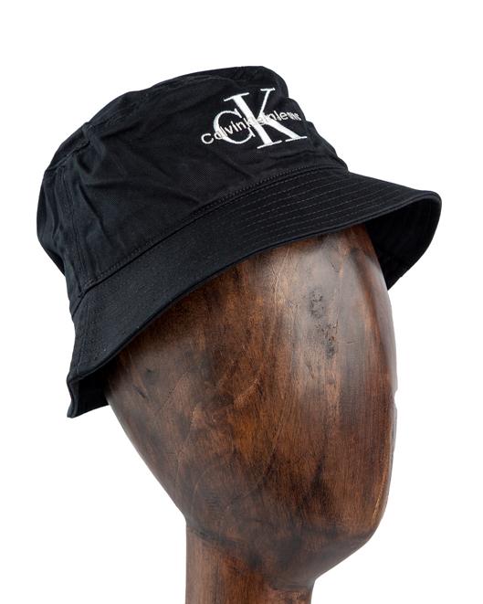 Calvin Klein Jeans Logo Bucket Hat, Black, White Logo, Unisex