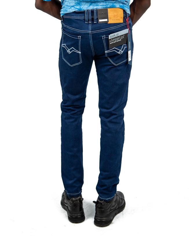 Replay Hyperflex Jeans, Light Blue Wash, Men's Denim, Flexible Jeans