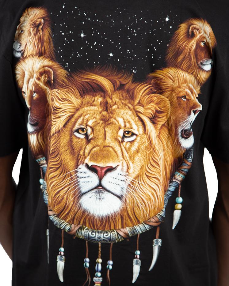 Rock Eagle Lion Print Men's T-Shirt