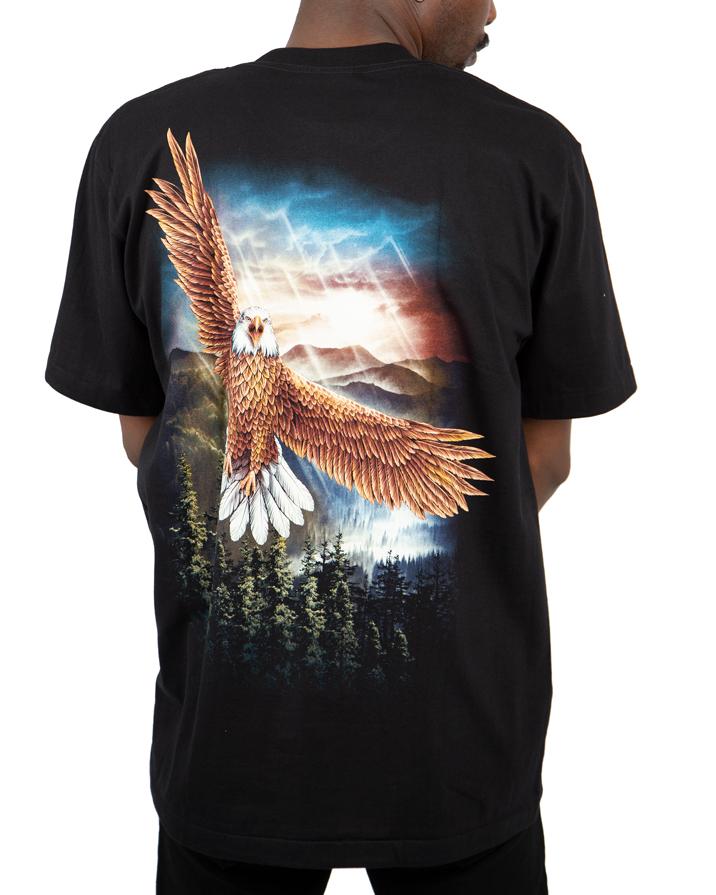 Adler Black T-Shirt with Eagle Graphic