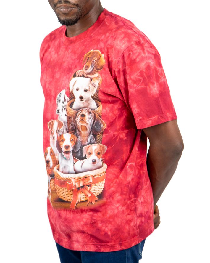 Rock Eagle TD141 Tie-Dye T-shirt with Puppy Graphic
