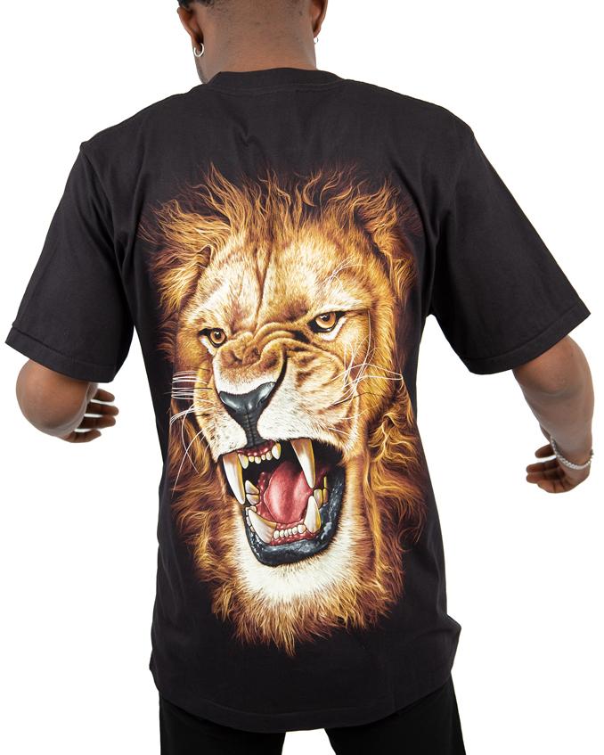 Rock Eagle Full HD Lion Print T-Shirt - Roaring Lion Graphic Tee