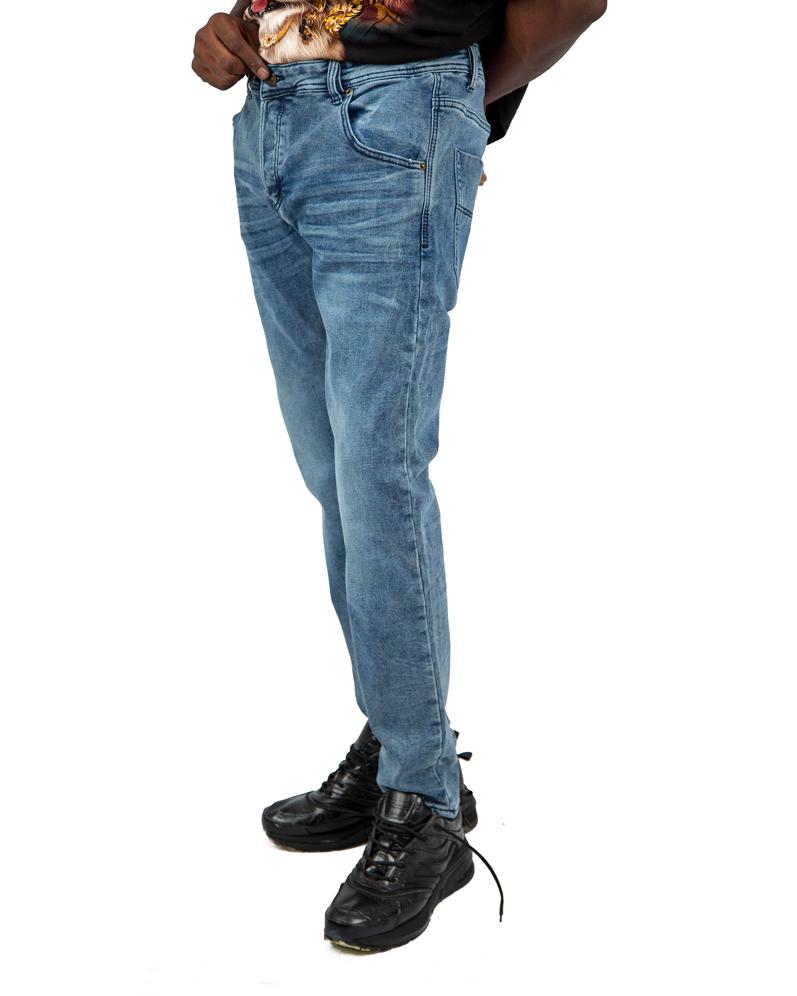 Diesel D-Krooley  Jeans, Light Blue Wash, Elastic Waistband, Comfortable Men's Denim.