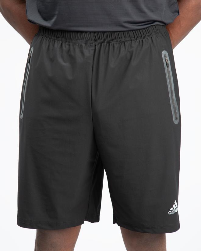 Adidas Men's Training Bermuda Shorts, Black, Athletic Shorts, Zipper Pockets, Adidas Logo"