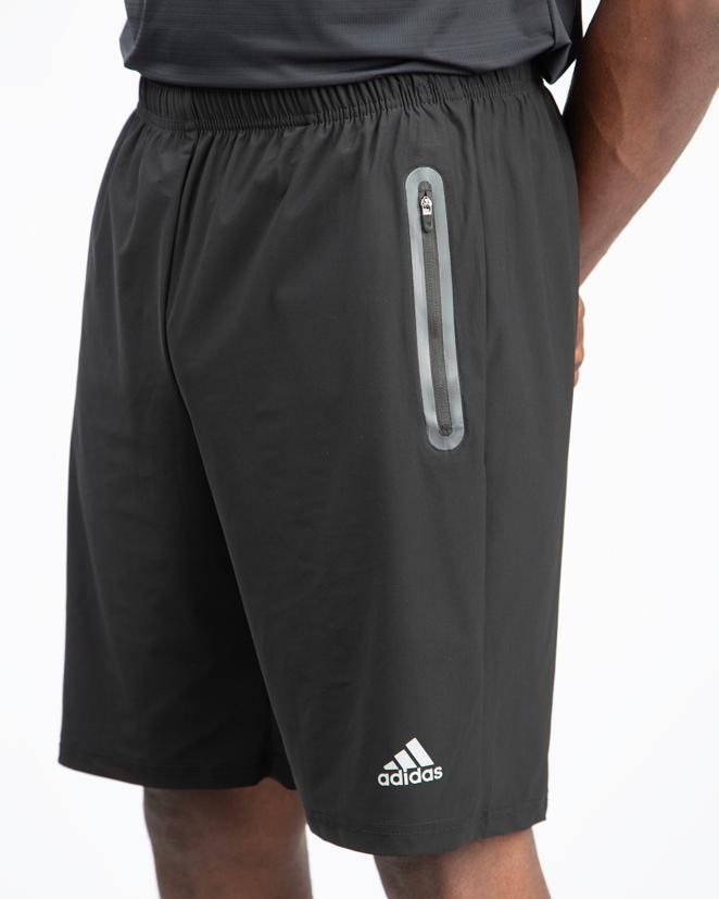Adidas Men's Training Bermuda Shorts, Black, Athletic Shorts, Zipper Pockets, Adidas Logo