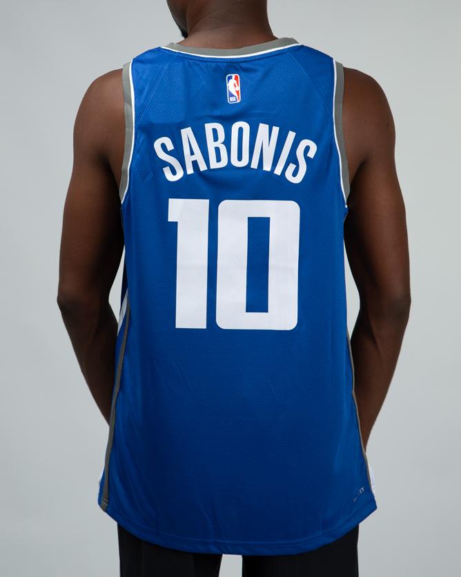 Domantas Sabonis Sacramento Kings City Edition 2023/24 Nike NBA Swingman Jersey, Blue, Number 10, 100 Years Patch