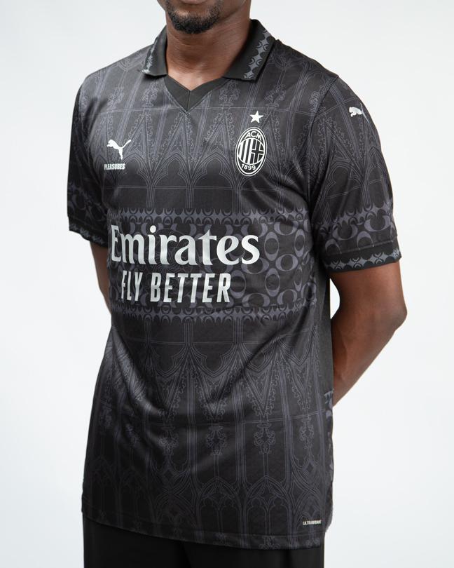 Puma AC Milan x PLEASURES Fourth Jersey, Dark Grey, Special Edition, Football Jersey