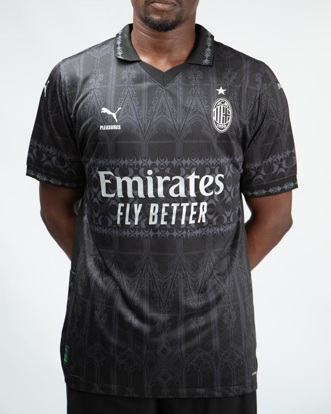 Puma AC Milan x PLEASURES Fourth Jersey, Dark Grey, Special Edition, Football Jersey
