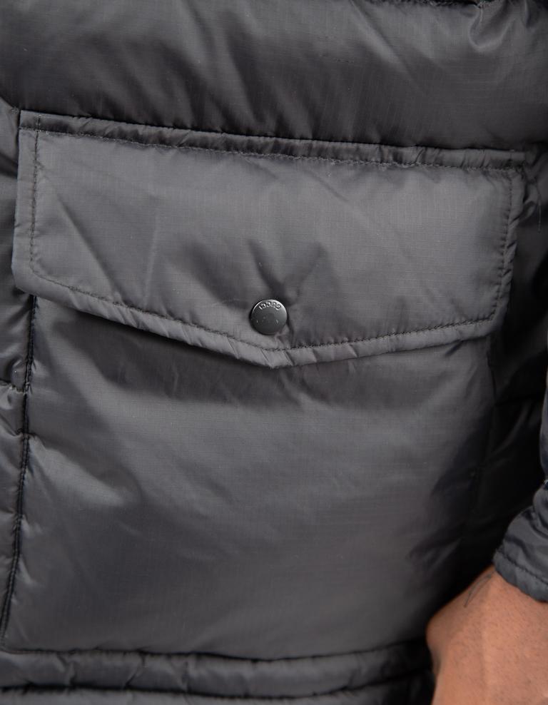 Gucci black GG pattern down jacket, men's/unisex quilted nylon outerwear