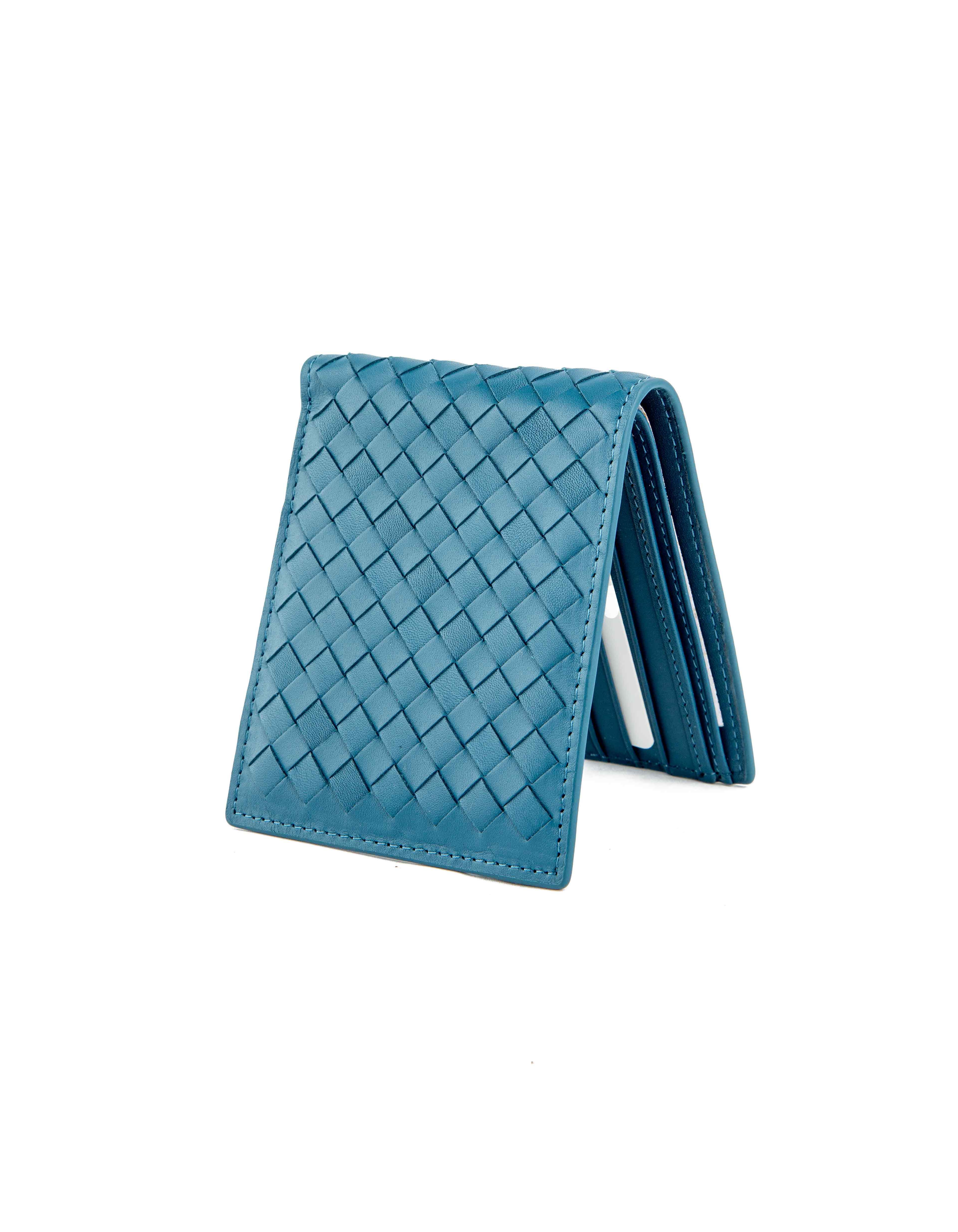 Bottega Veneta Black Intrecciato Leather Bifold Wallet